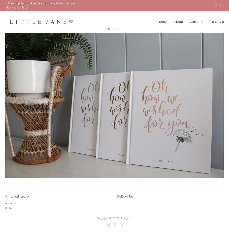 littlejane.com.au shopify website screenshot