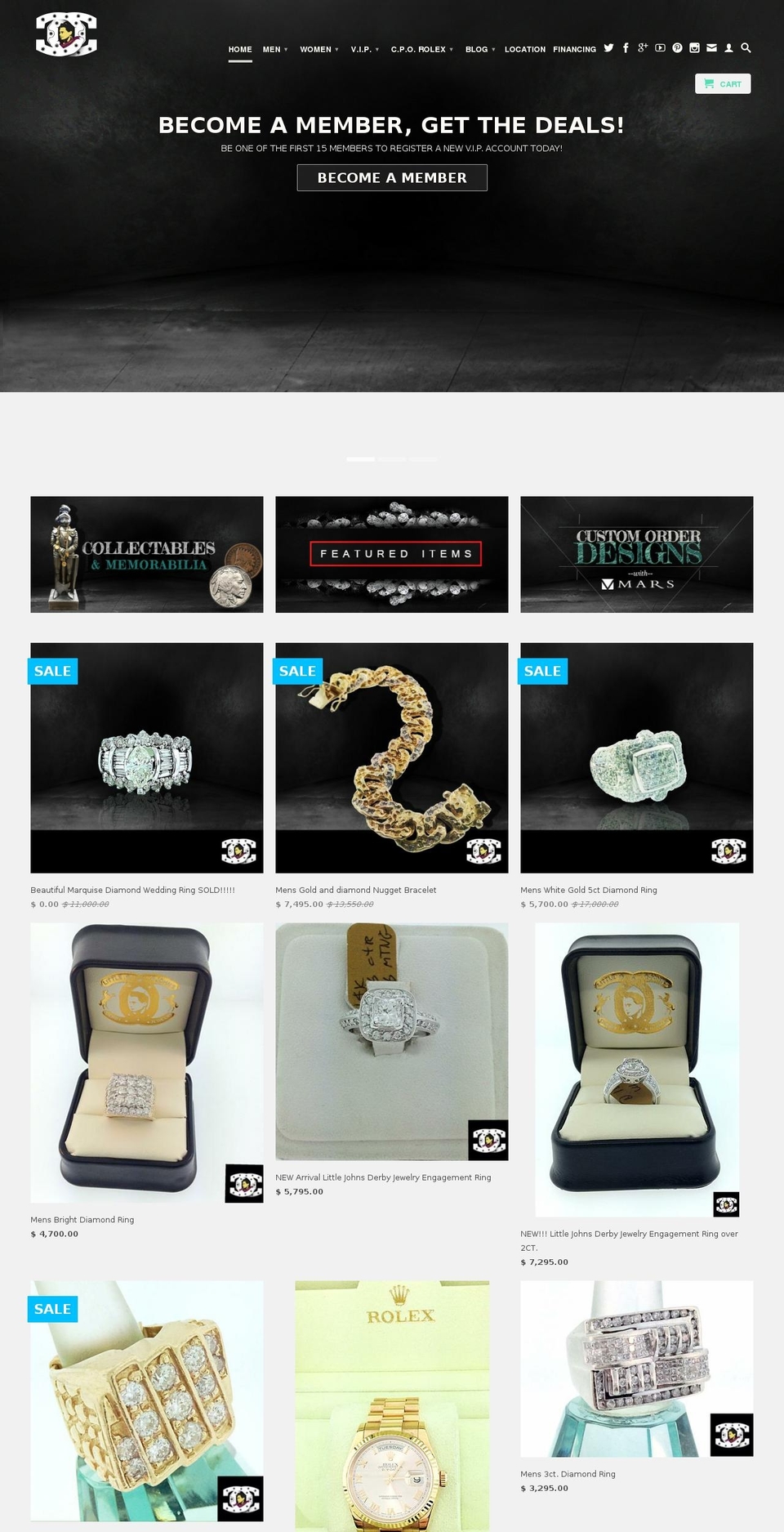 littlejohnsderbyjewelry.com shopify website screenshot