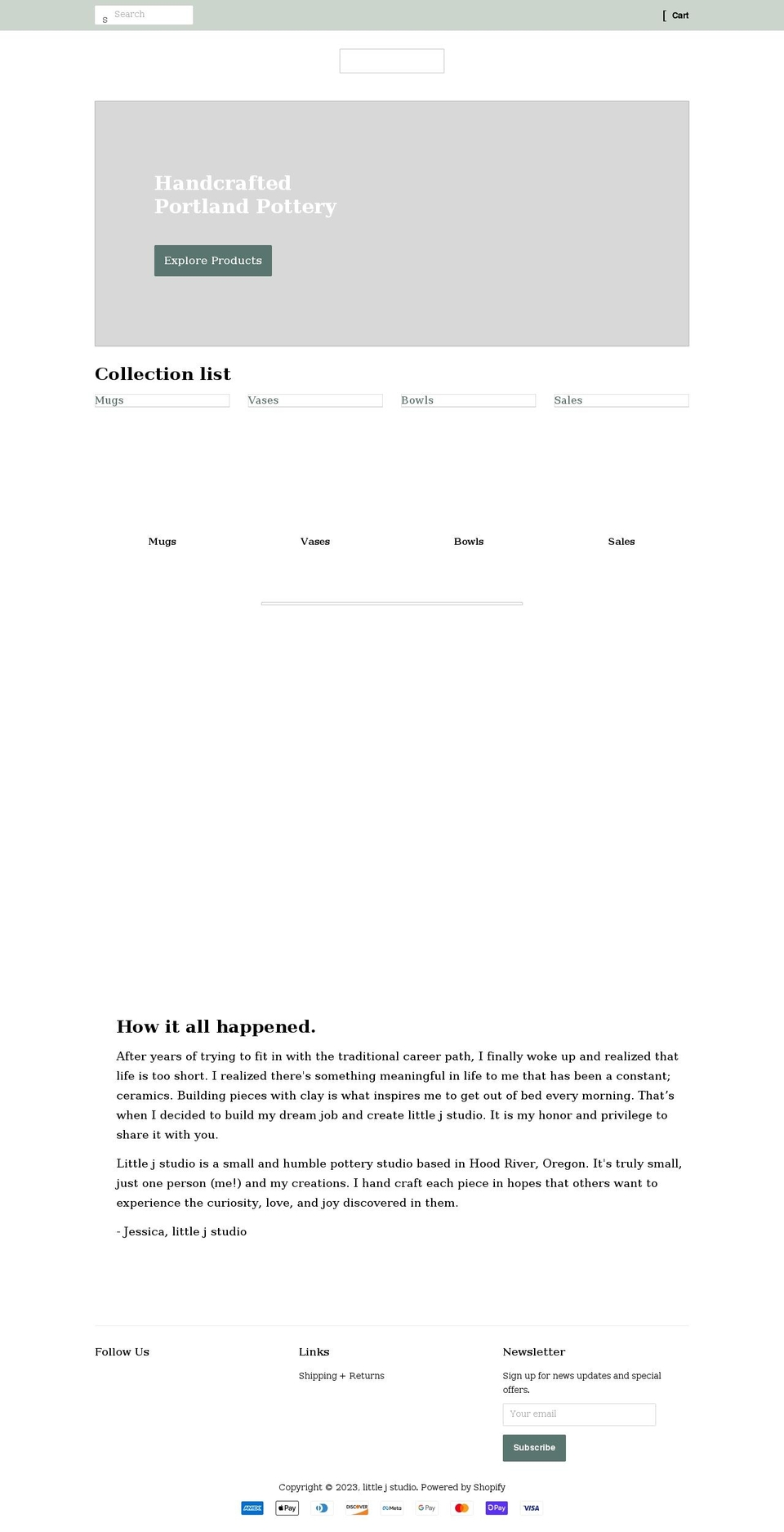 littlejstudio.com shopify website screenshot