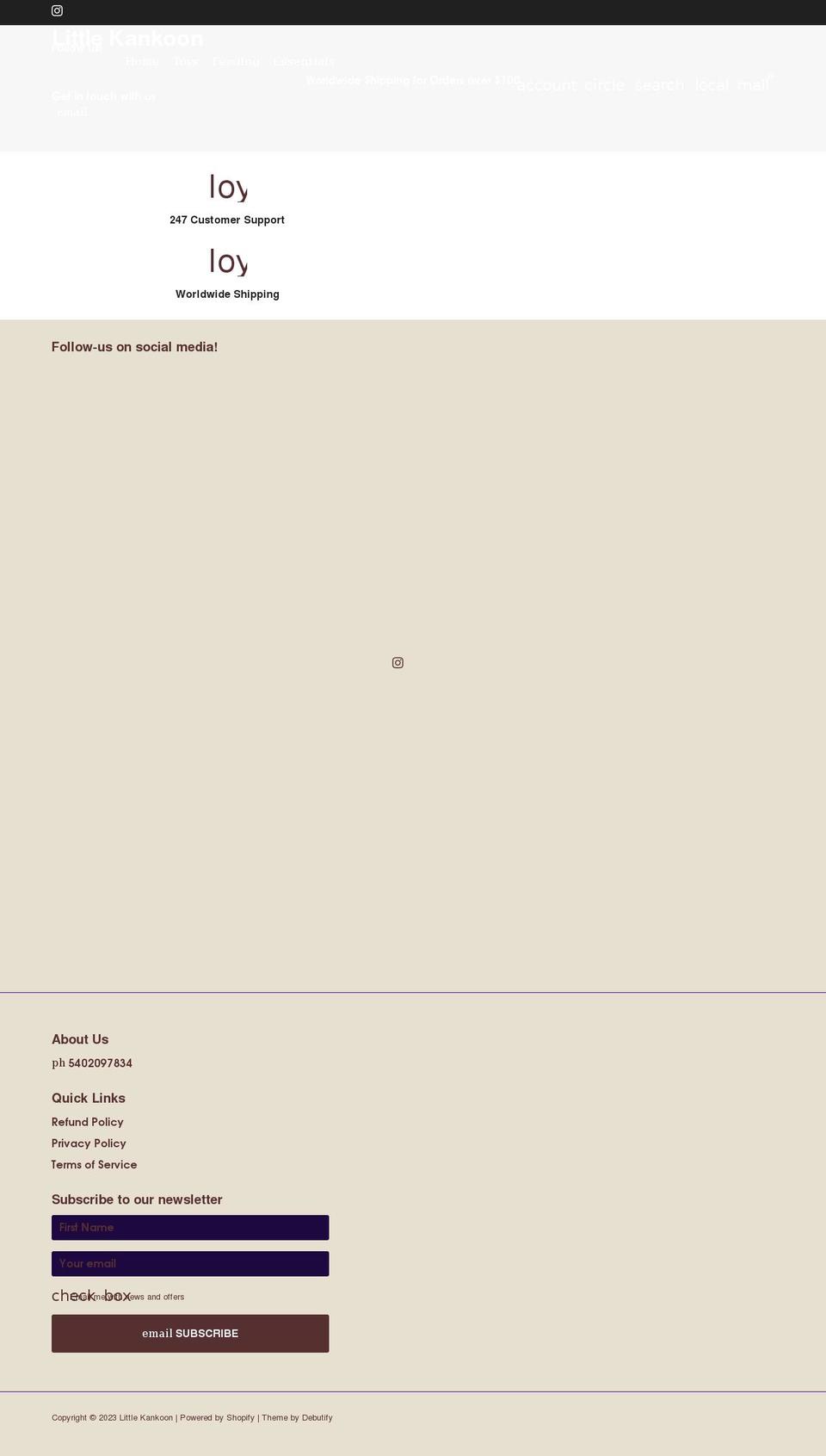 littlekankoon.com shopify website screenshot