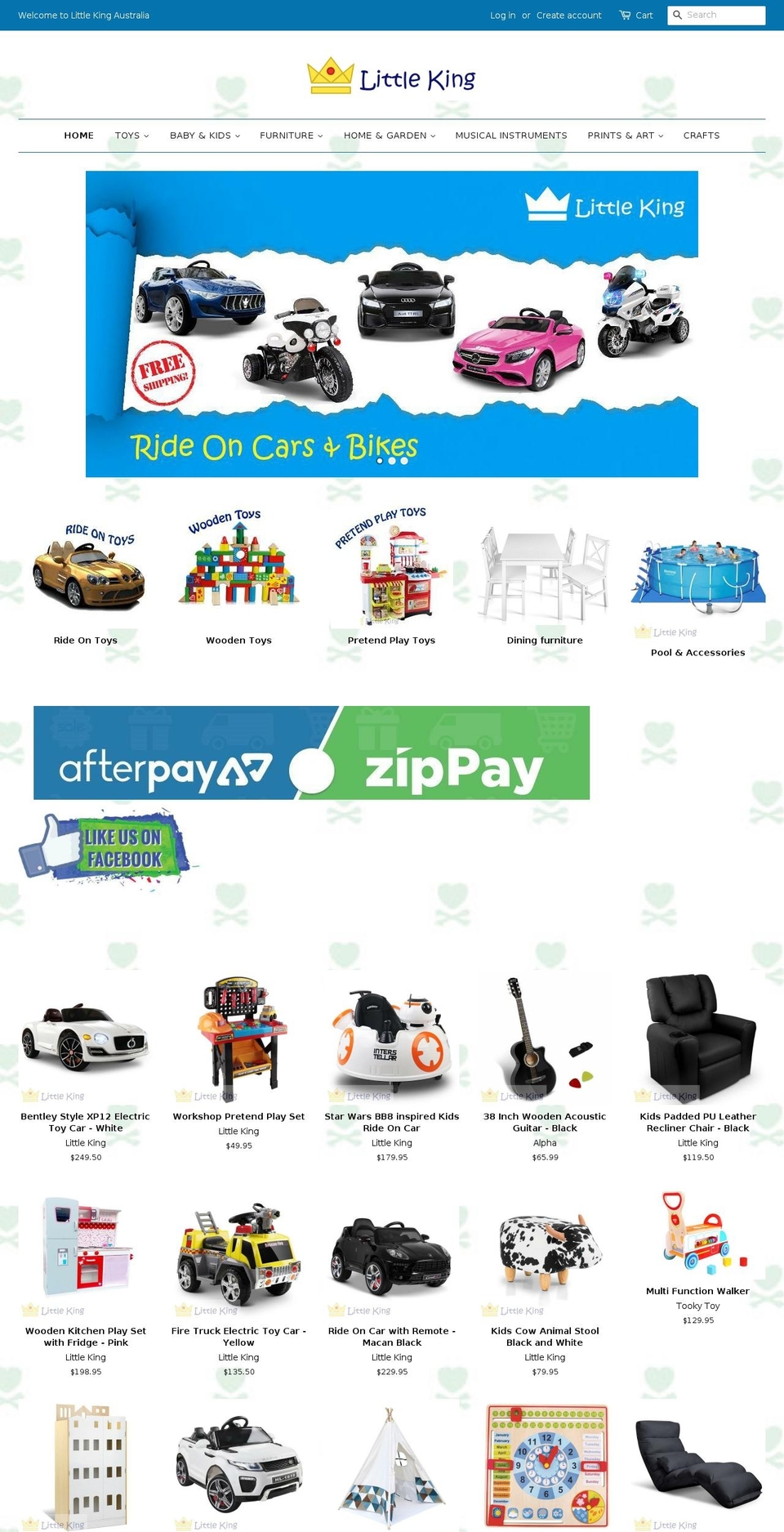 Edna Shopify theme site example littleking.com.au