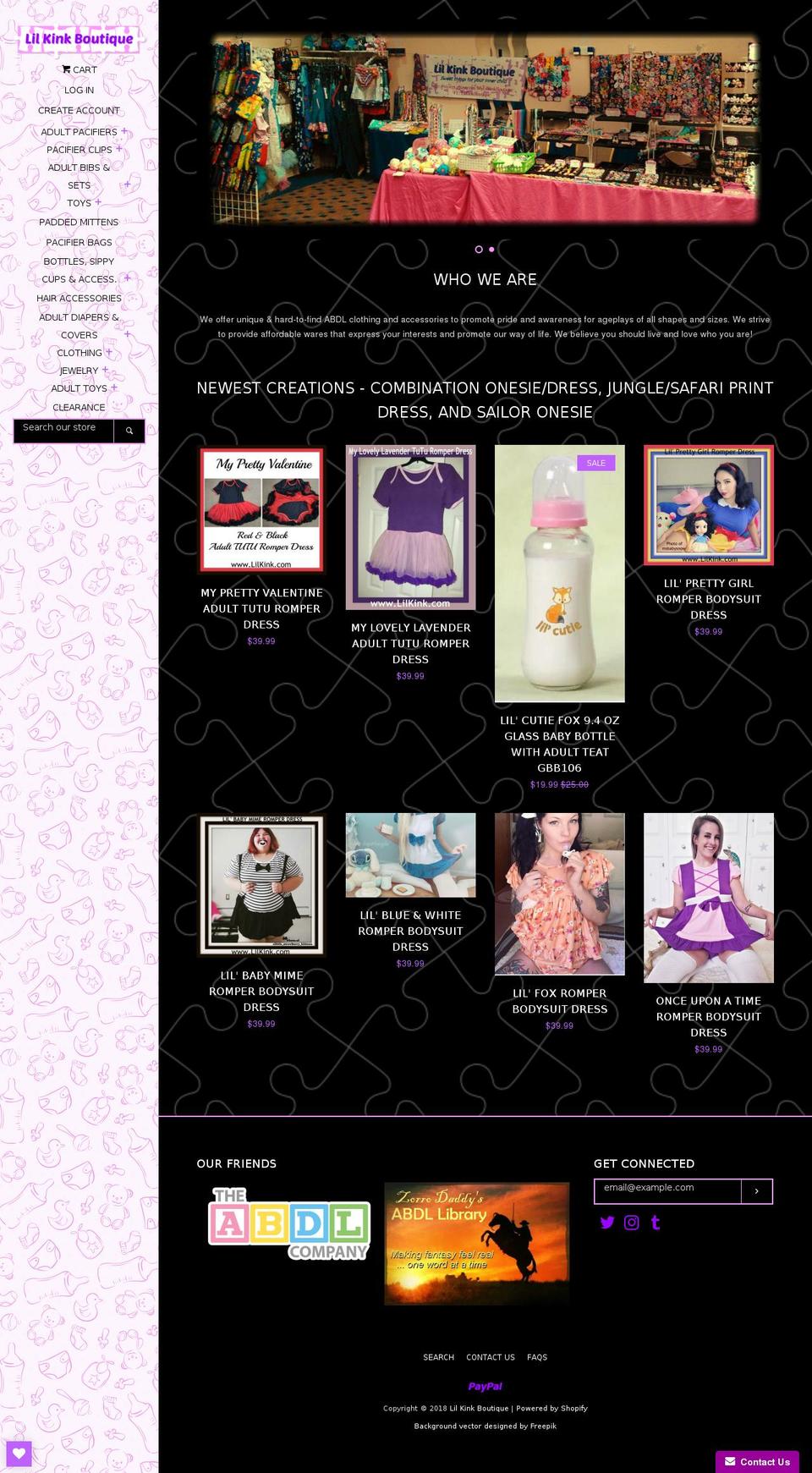 littlekink.com — Shopify storefront screenshot