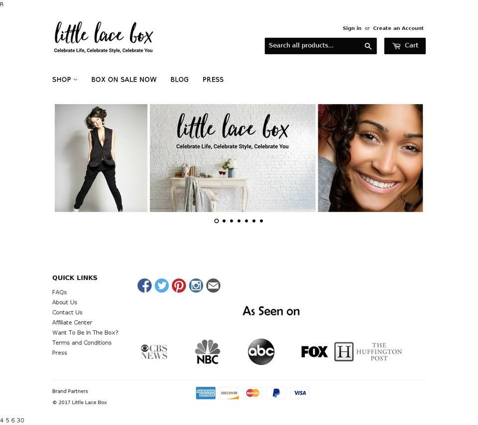 littlelacebox.com shopify website screenshot