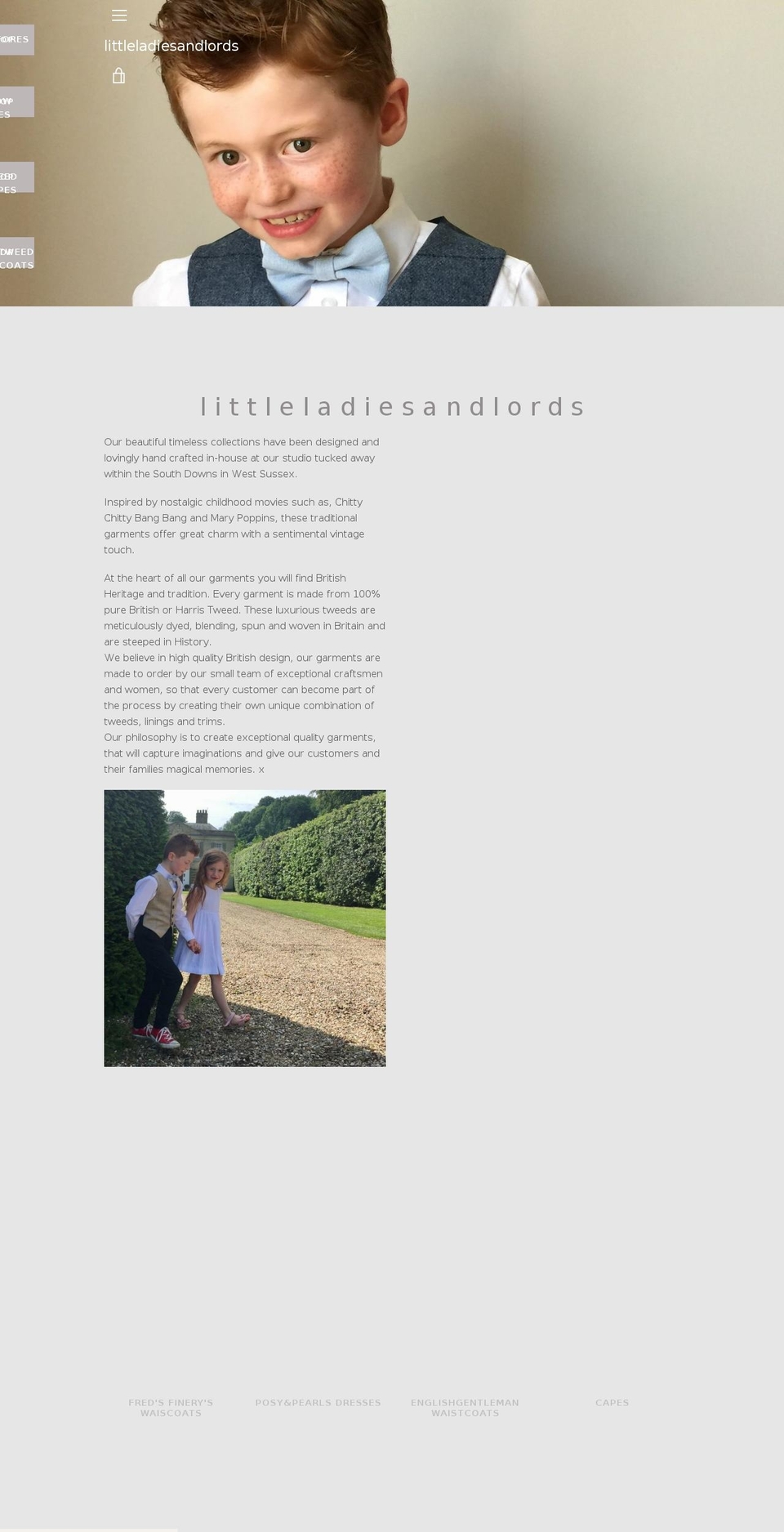 littleladiesandlords.com shopify website screenshot