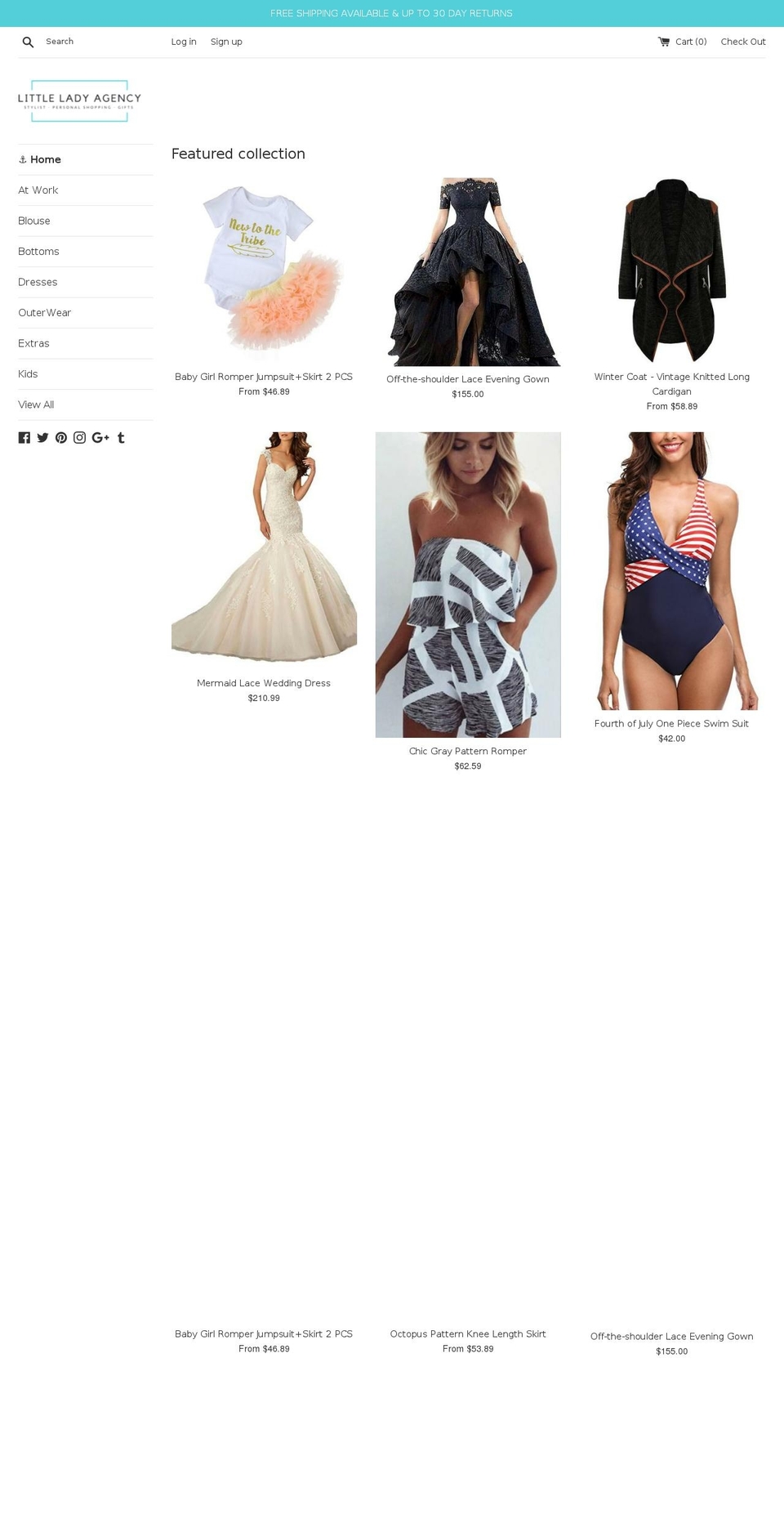 littleladyagency.com — Shopify storefront screenshot