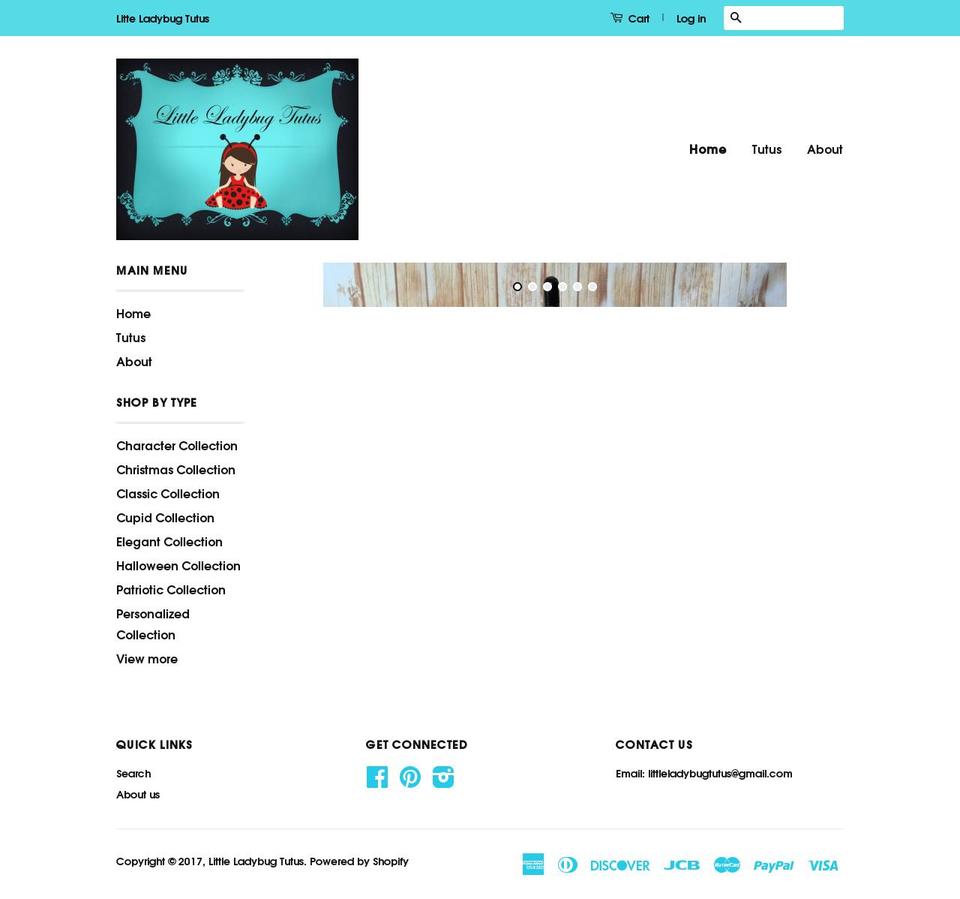 littleladybugtutus.com shopify website screenshot