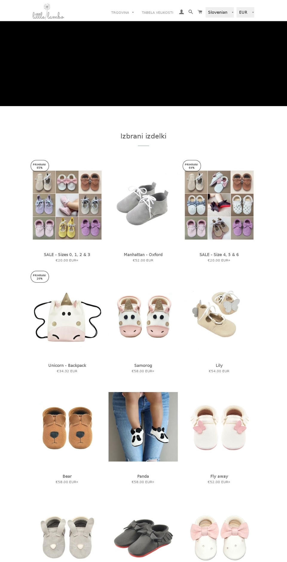 littlelambo.si shopify website screenshot
