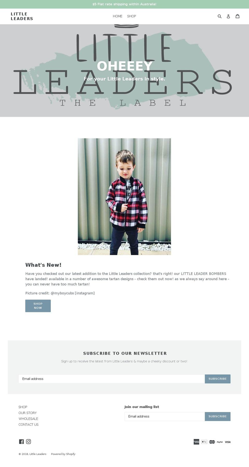 littleleadersau.com — Shopify storefront screenshot