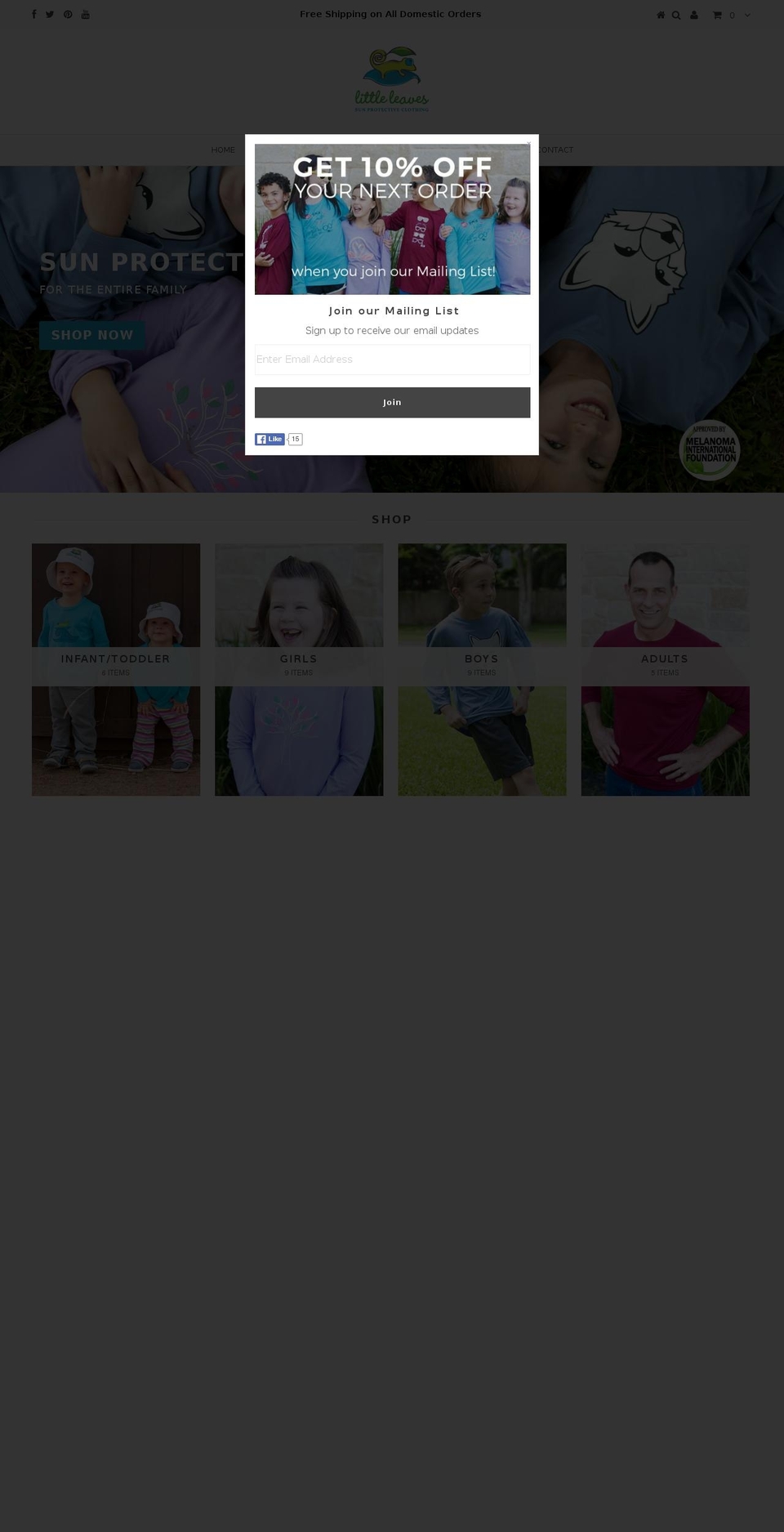 littleleaves.com shopify website screenshot