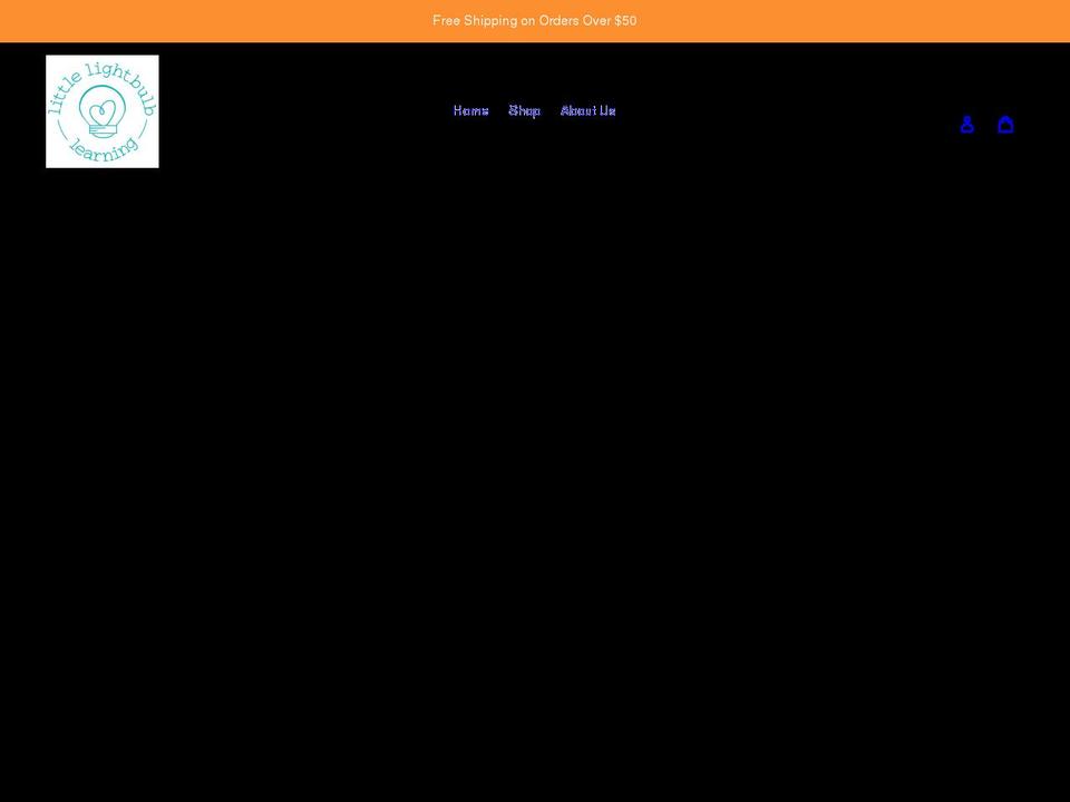 littlelightbulblearning.com shopify website screenshot