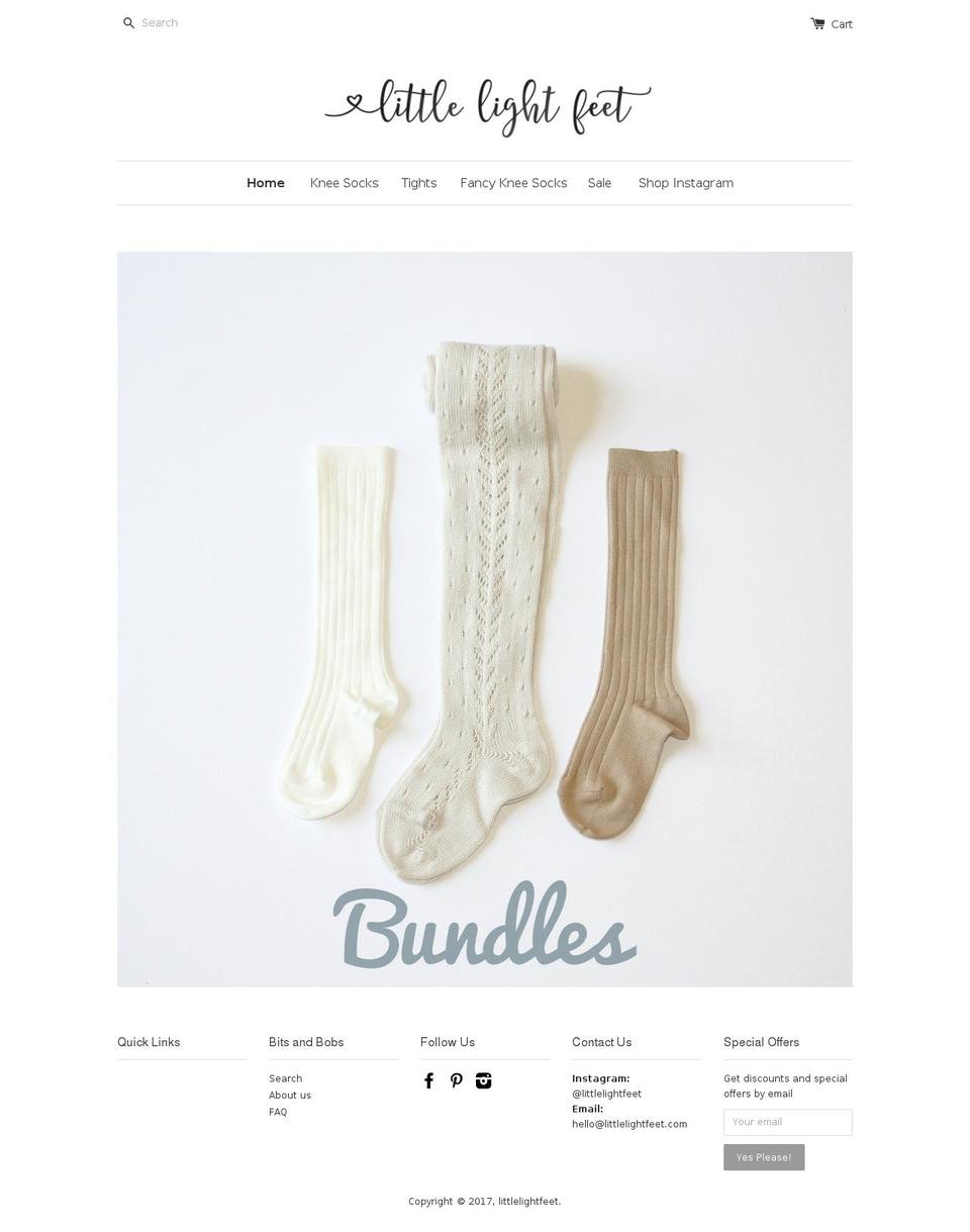littlelightfeet.com shopify website screenshot