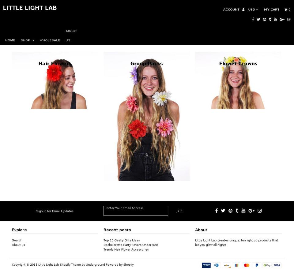 littlelightlab.com shopify website screenshot