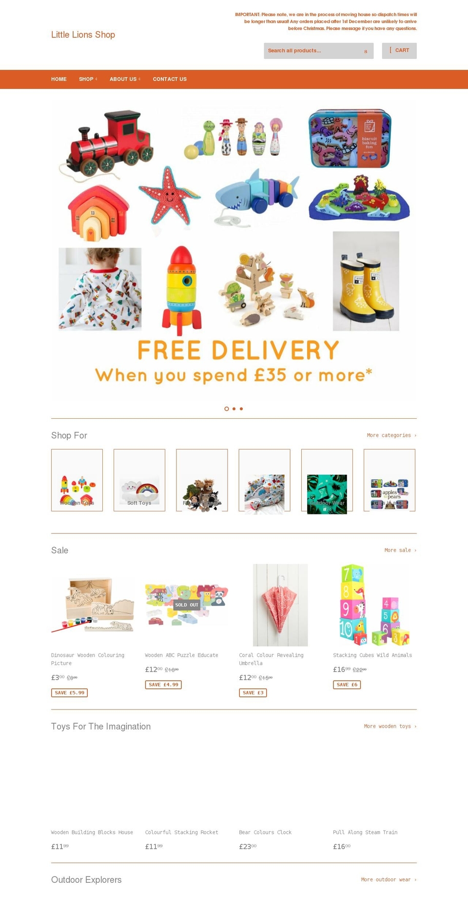 littlelionsshop.co.uk shopify website screenshot