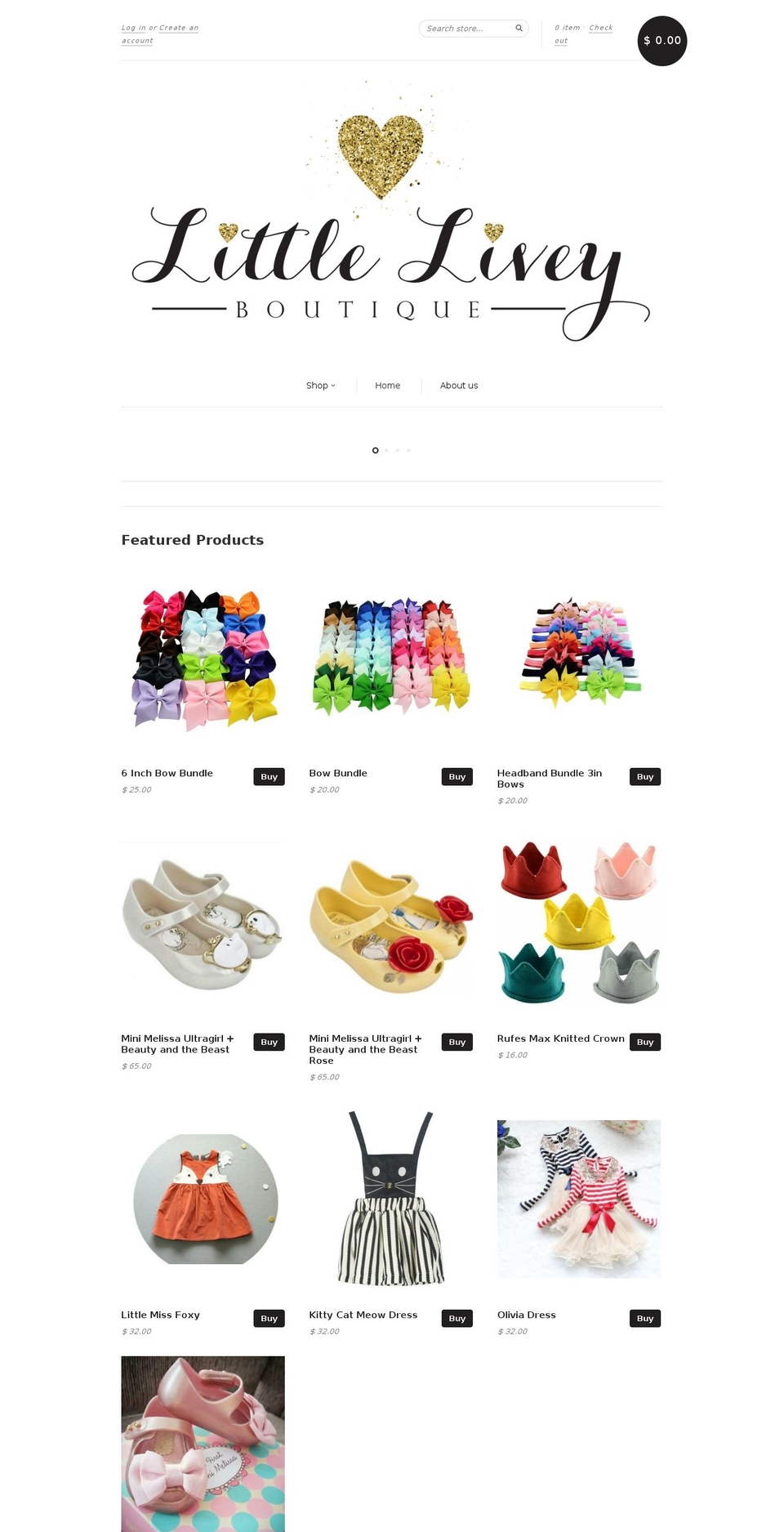 littlelivey.com shopify website screenshot