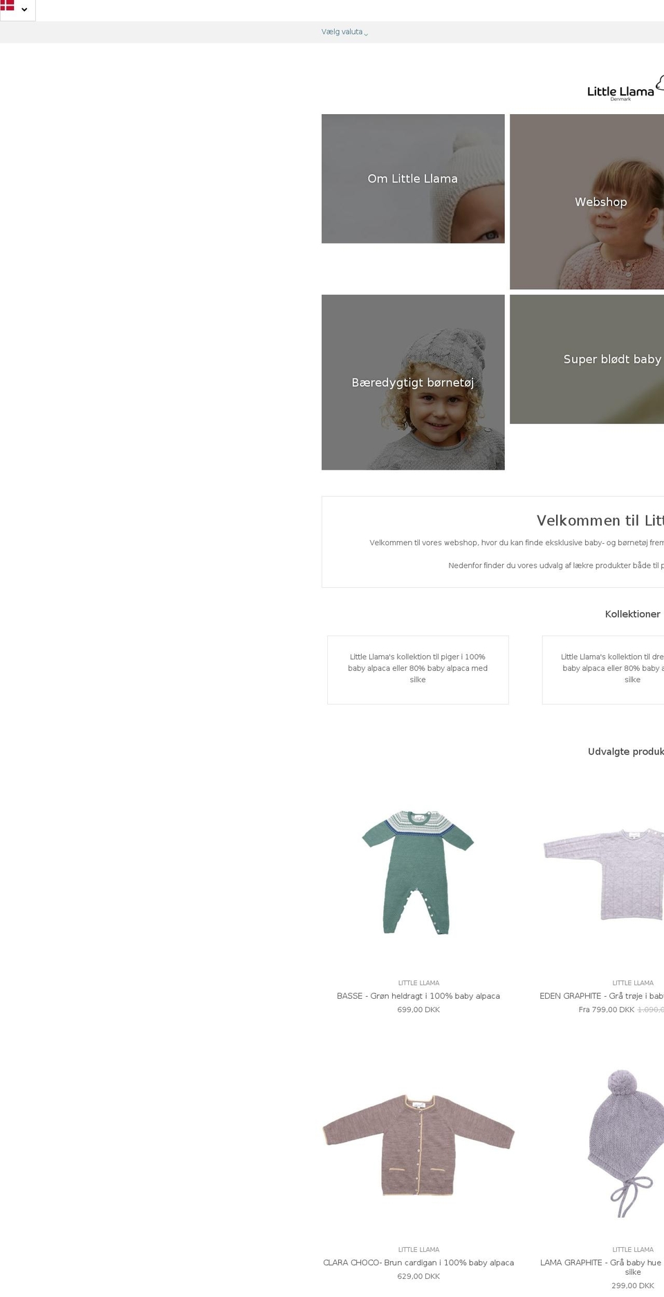 littlellama.dk shopify website screenshot