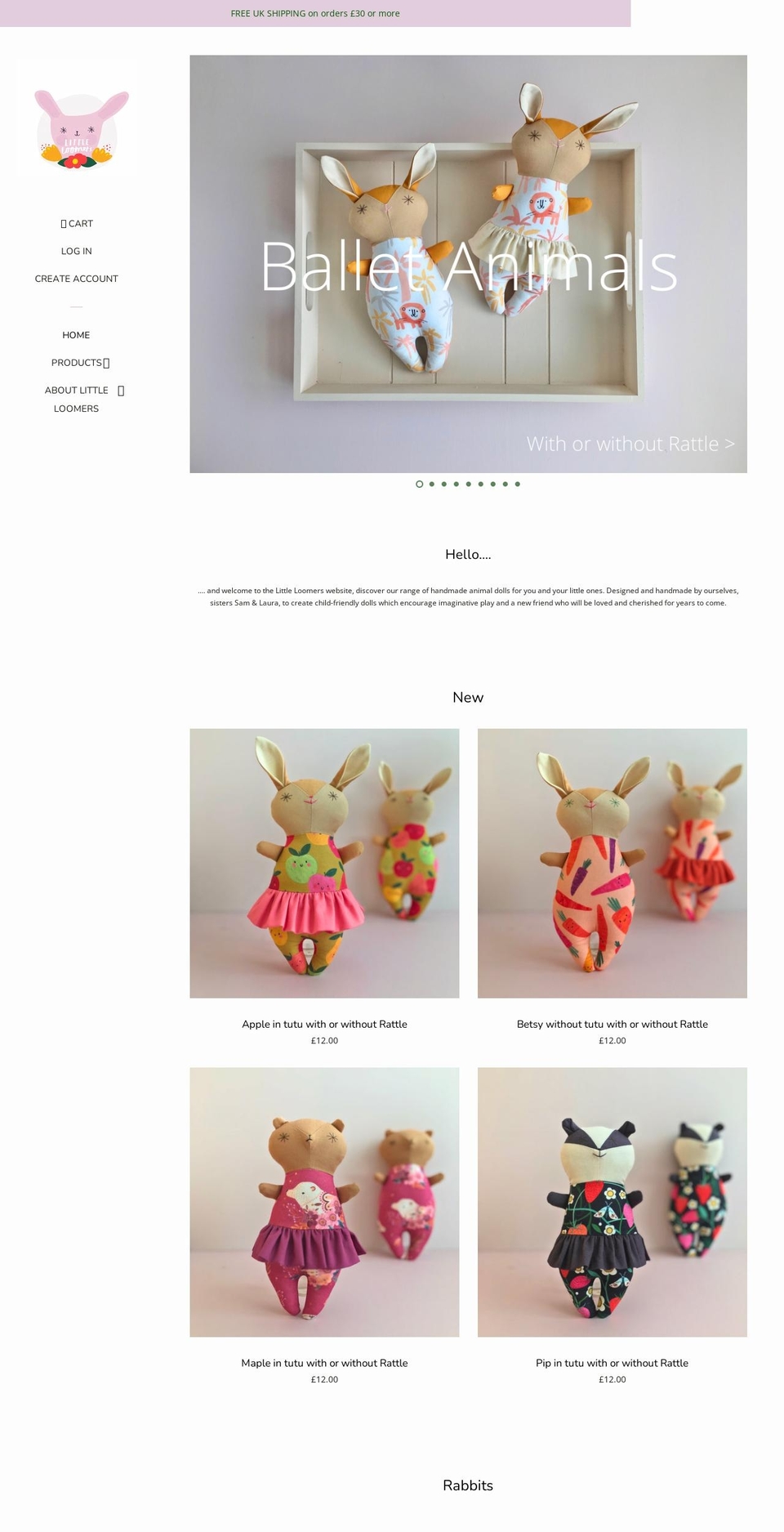 littleloomers.co.uk shopify website screenshot