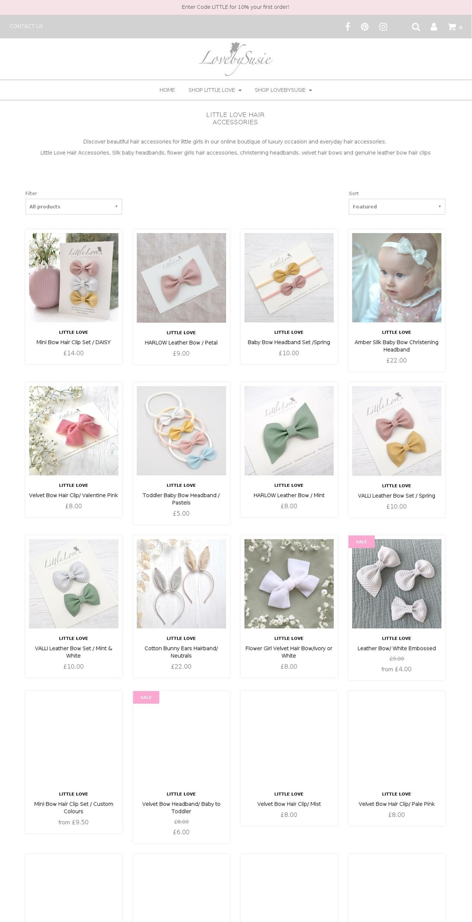 littleloveaccessories.com — Shopify storefront screenshot