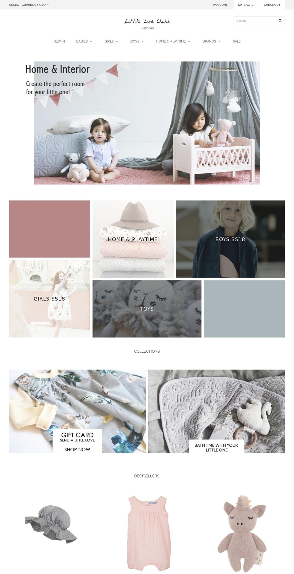 littlelovechild.com — Shopify storefront screenshot