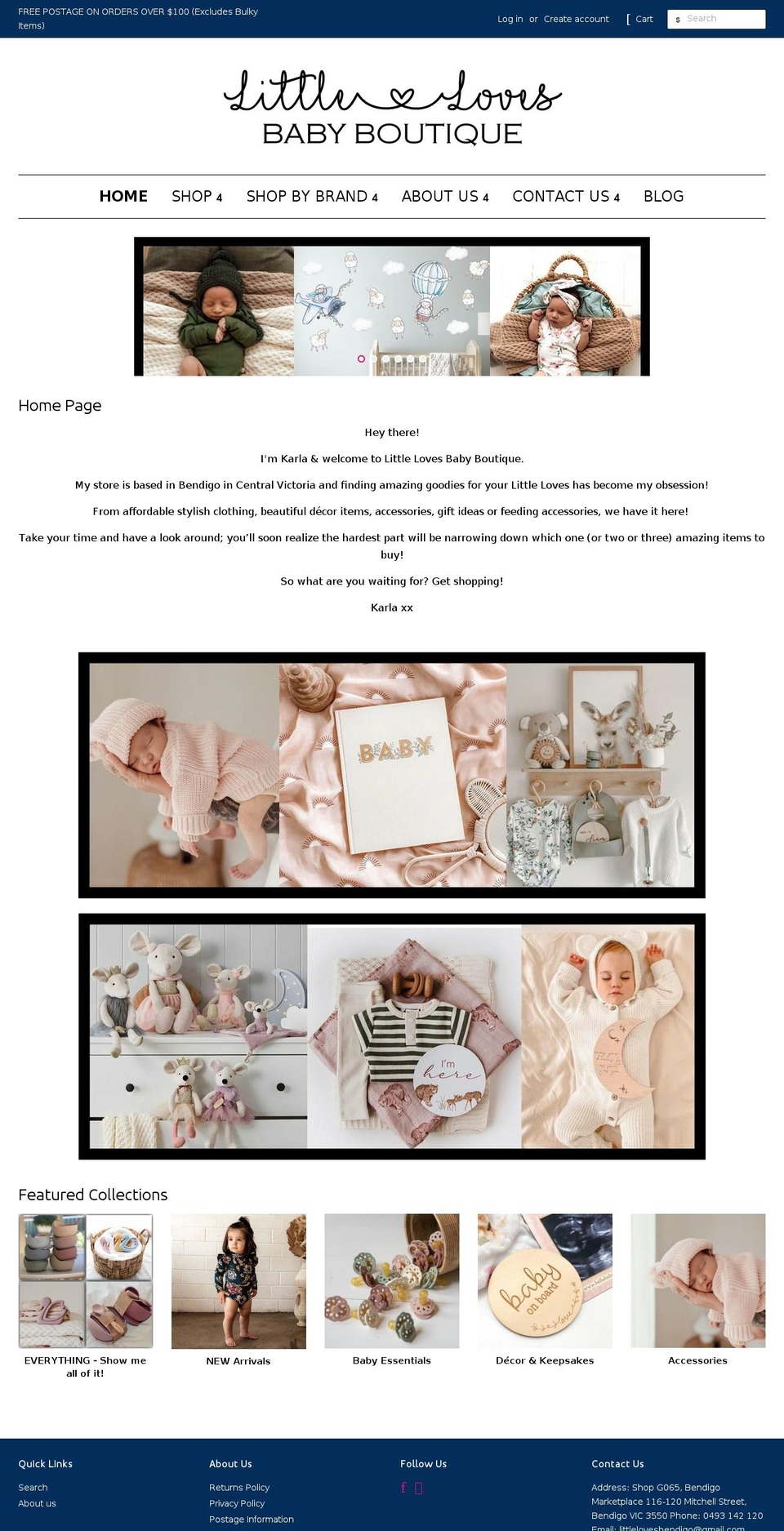 littlelovesboutique.com.au shopify website screenshot
