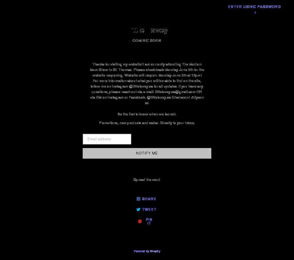 littleloveyhandmade.ca shopify website screenshot