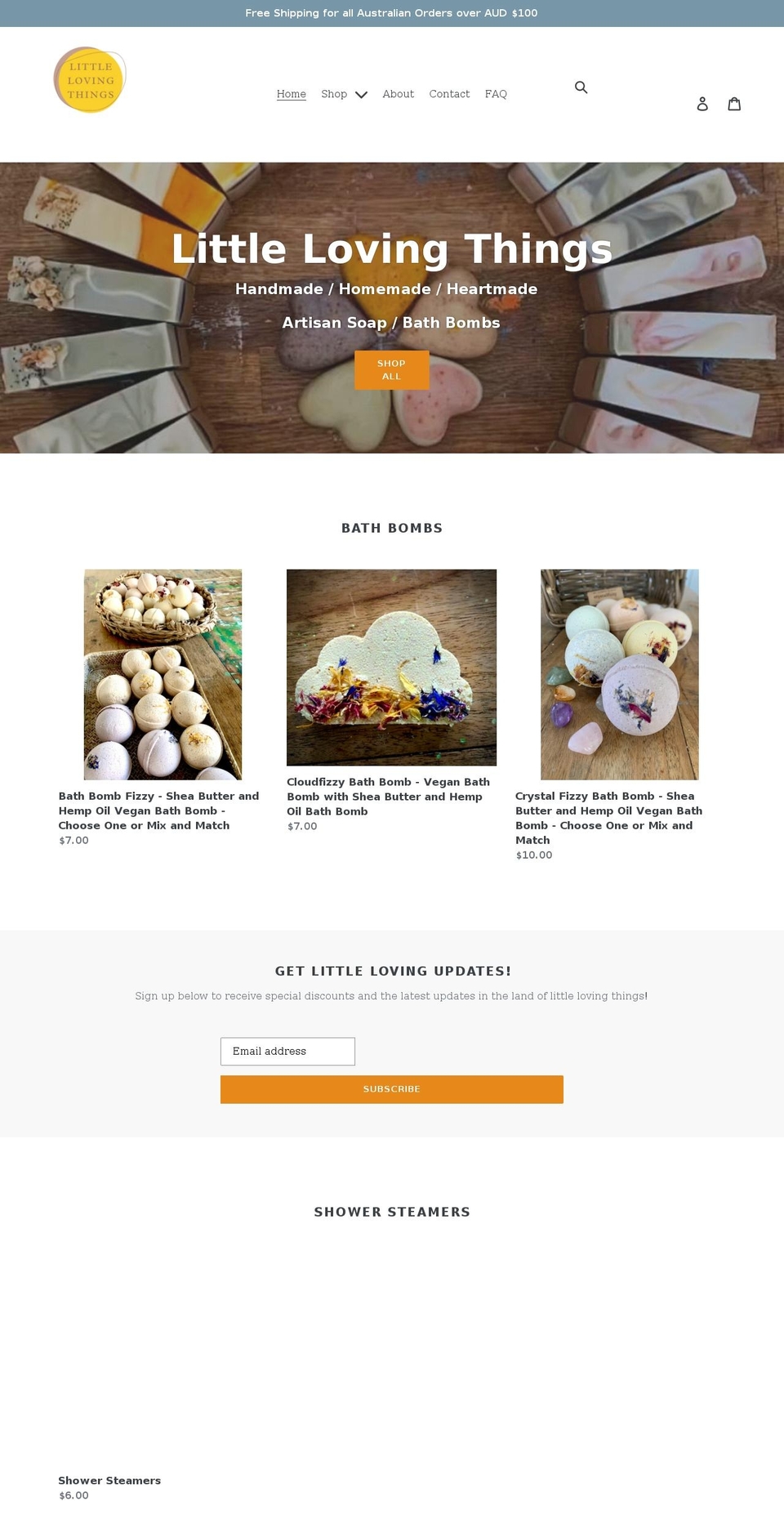 littlelovingthings.com shopify website screenshot