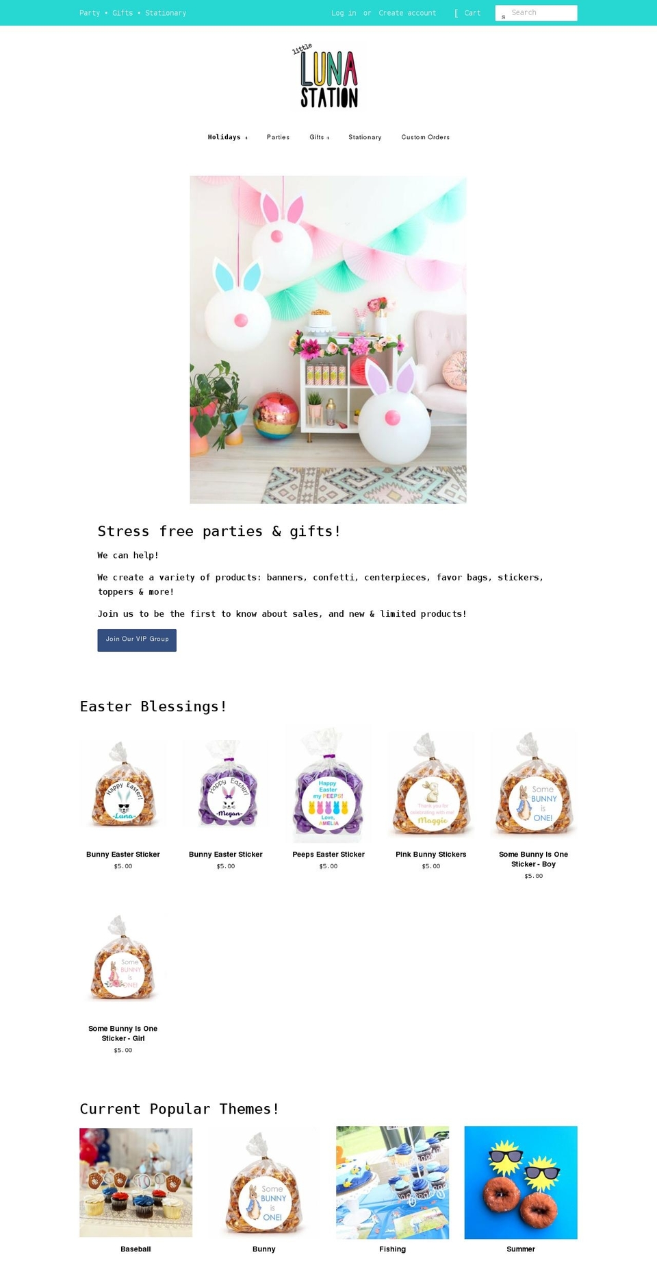 littlelunastation.com shopify website screenshot