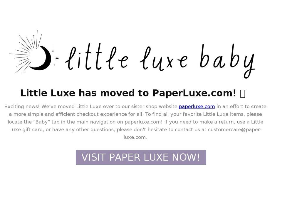 superstore-v-- Shopify theme site example littleluxebaby.com