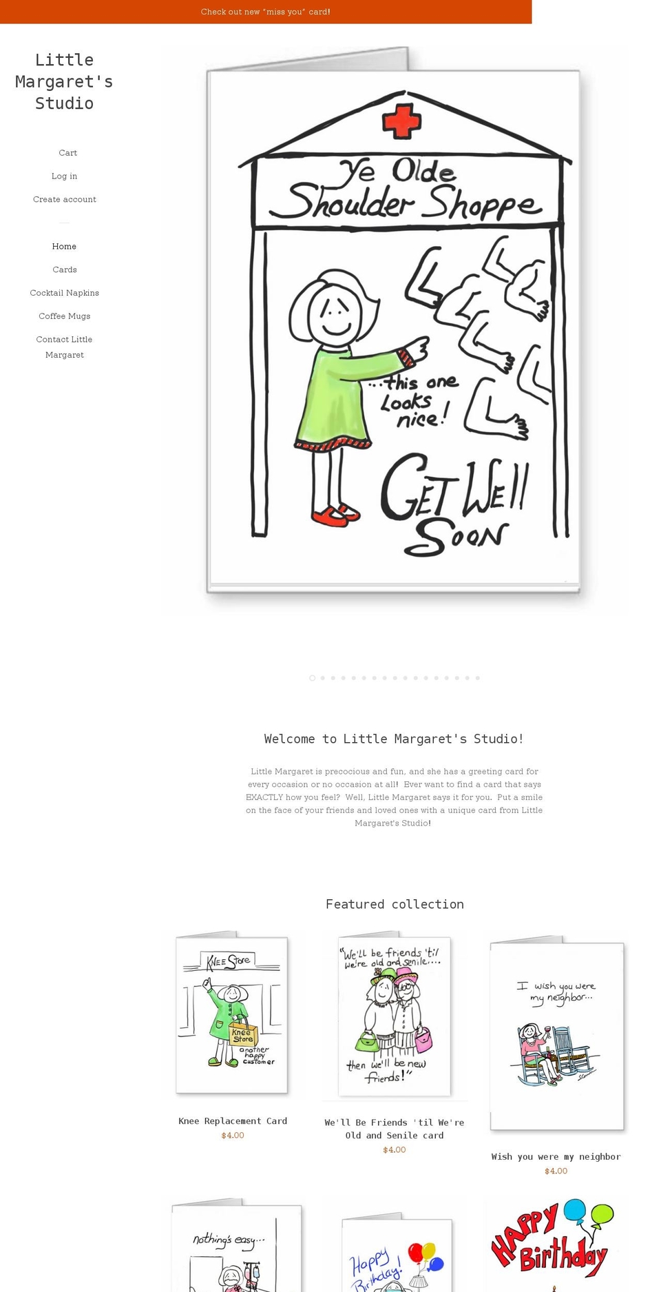 littlemargaretsstudio.com — Shopify storefront screenshot