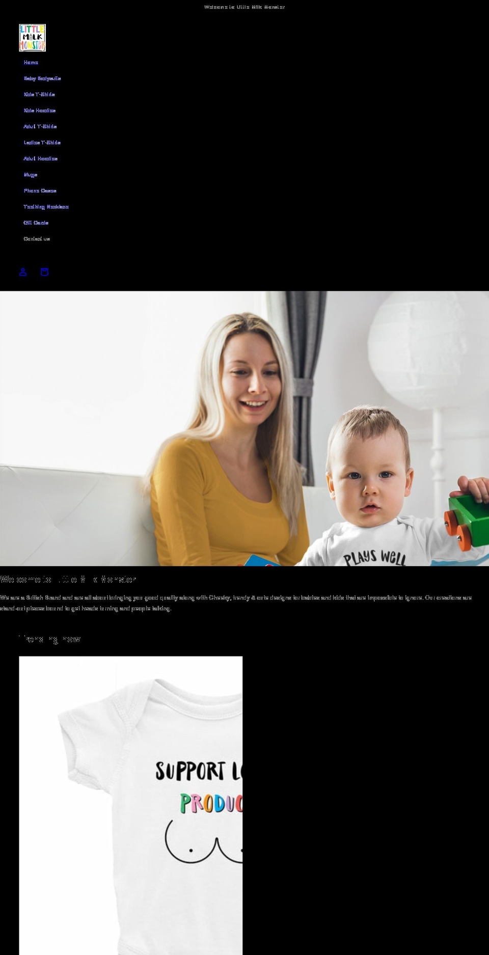 littlemilkmonster.com shopify website screenshot