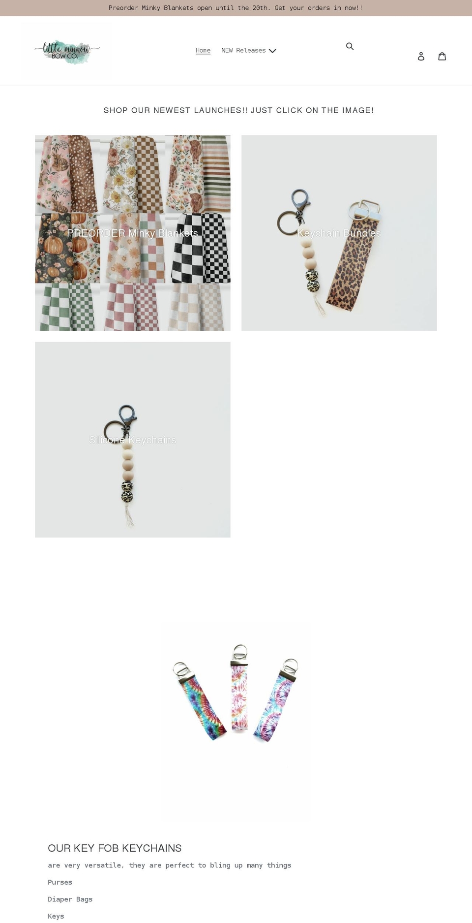 littleminnowbowco.com shopify website screenshot