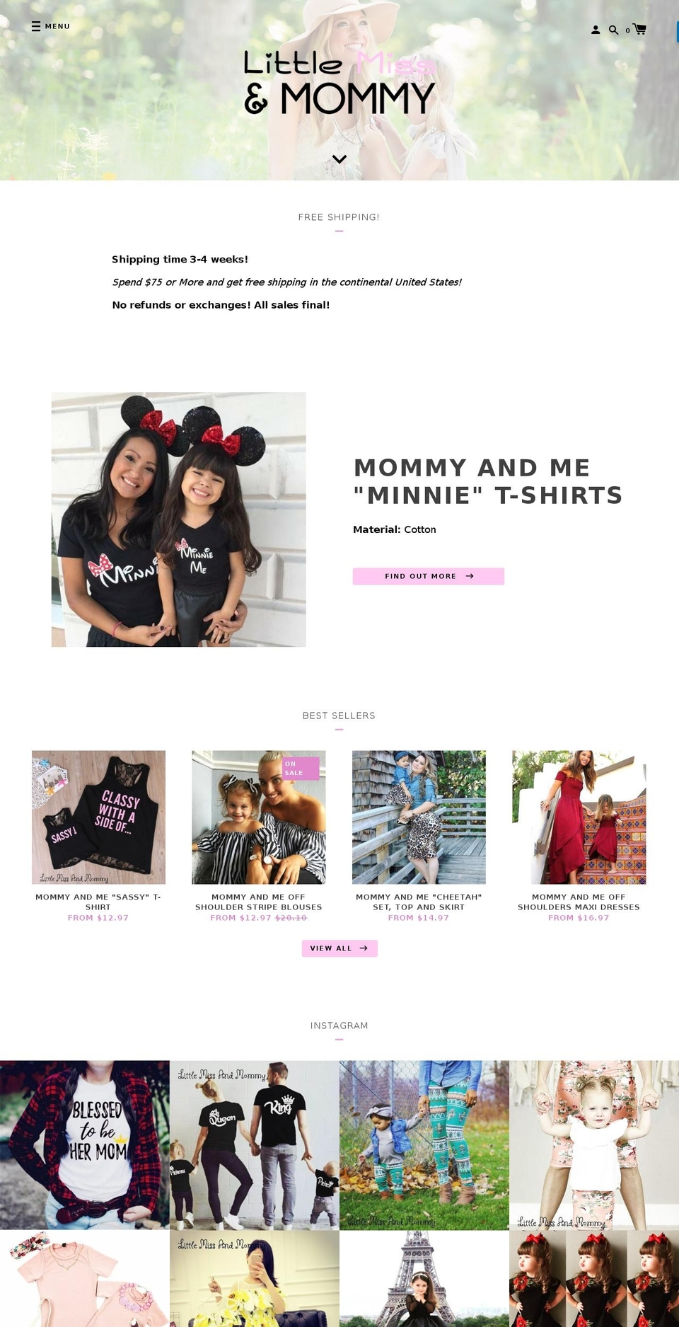 littlemissandmommy.com shopify website screenshot