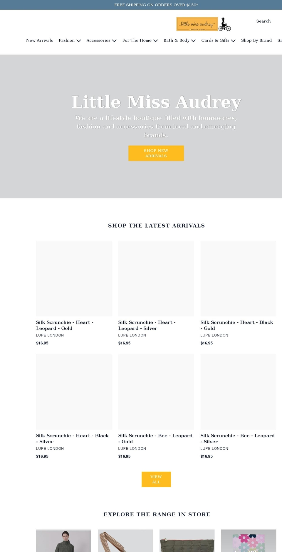 littlemissaudrey.com.au shopify website screenshot