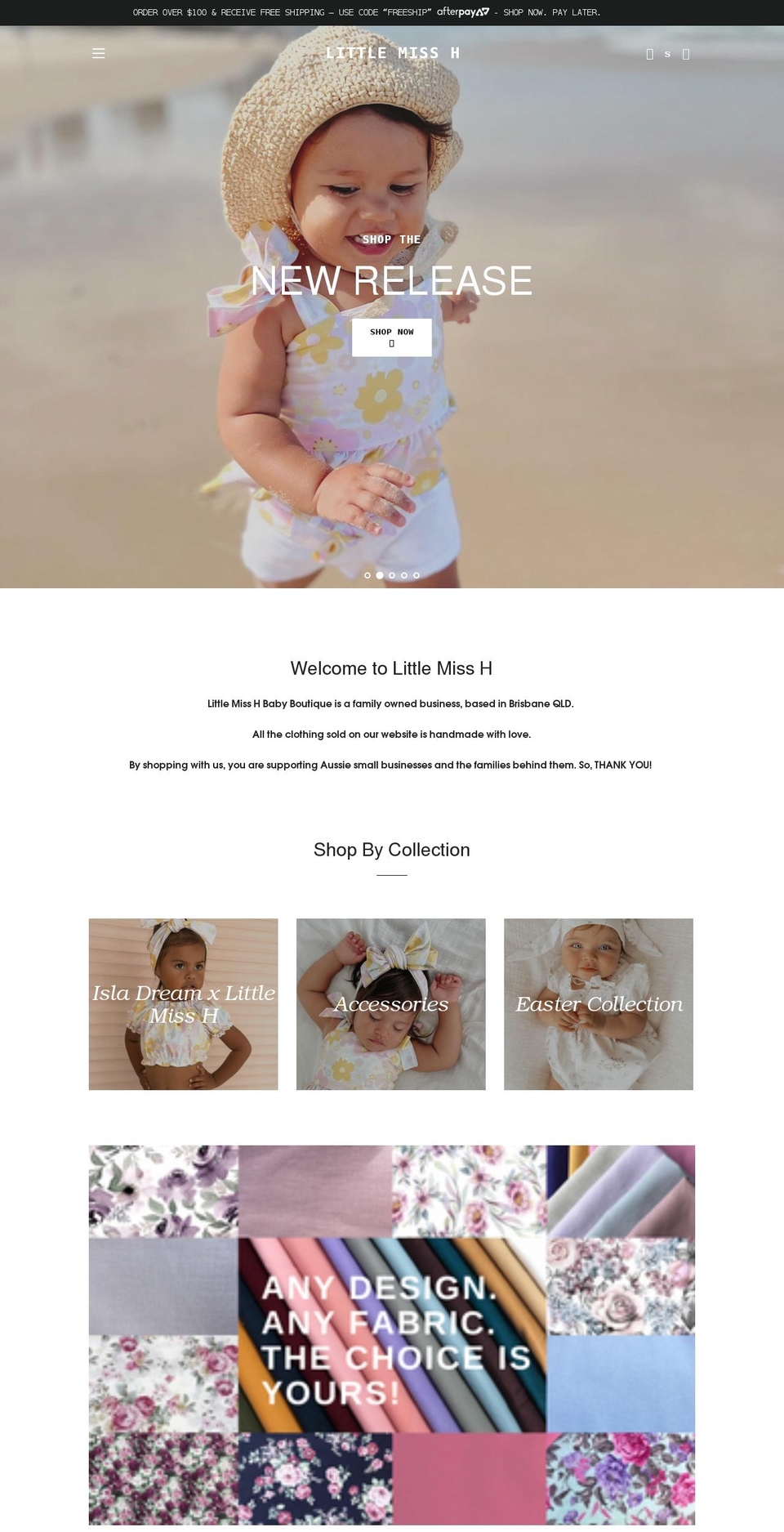 littlemissh.com.au shopify website screenshot
