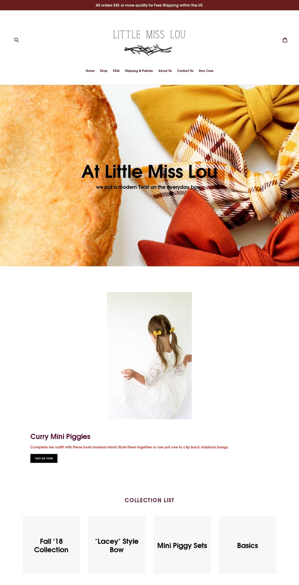 littlemisslou.com — Shopify storefront screenshot