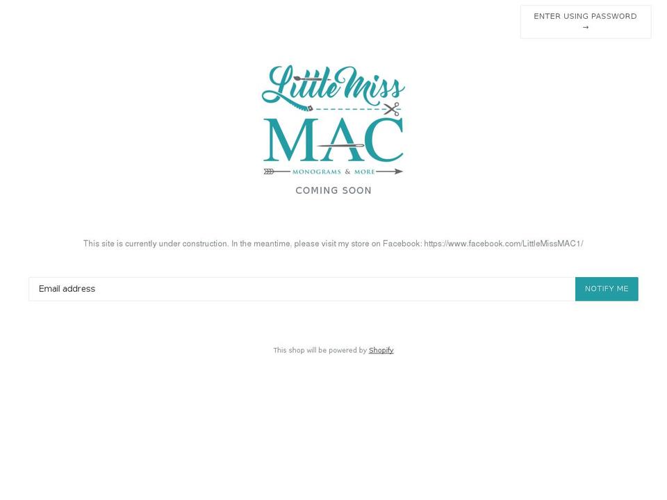 littlemissmac.com shopify website screenshot