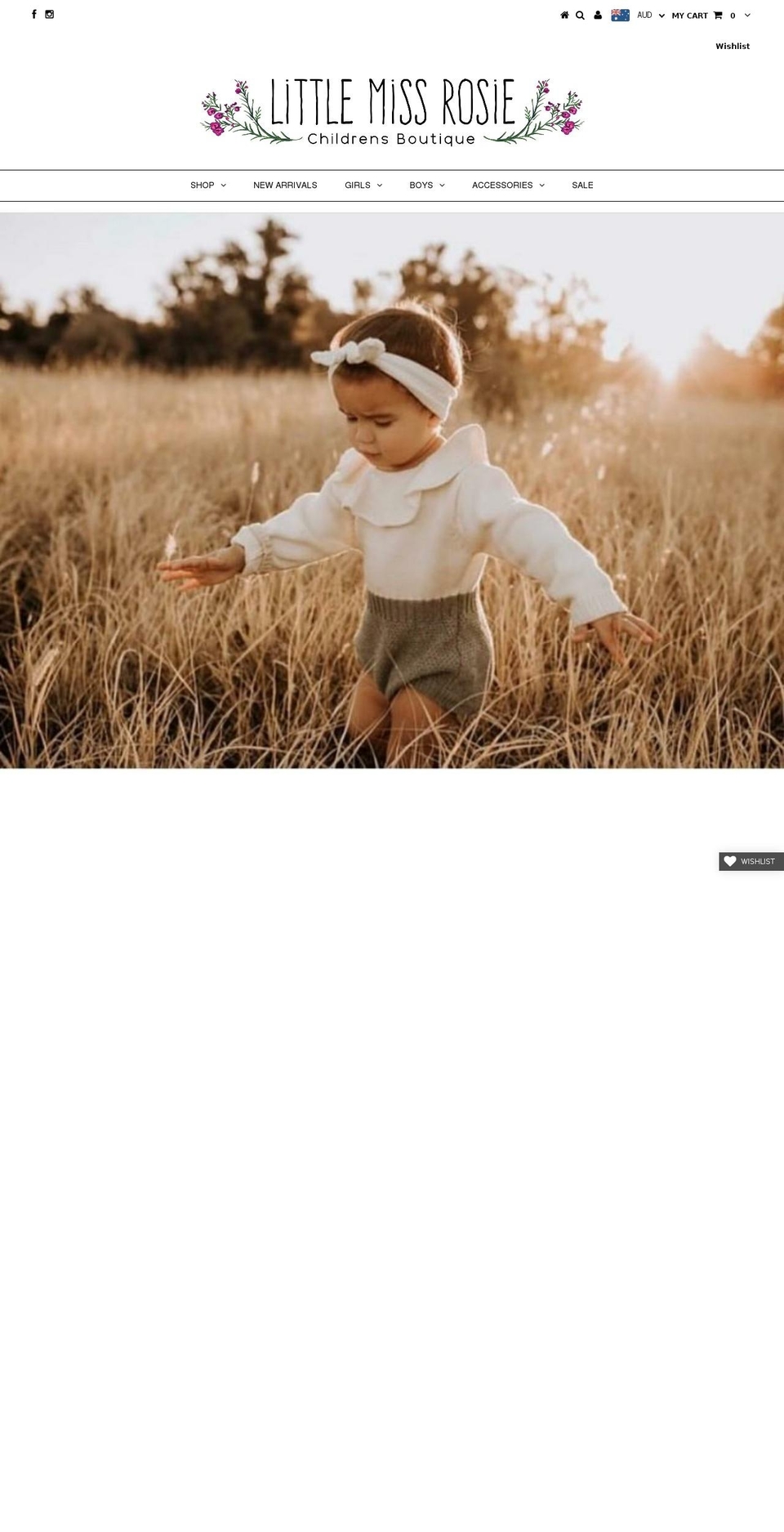littlemissrosieboutique.com — Shopify storefront screenshot