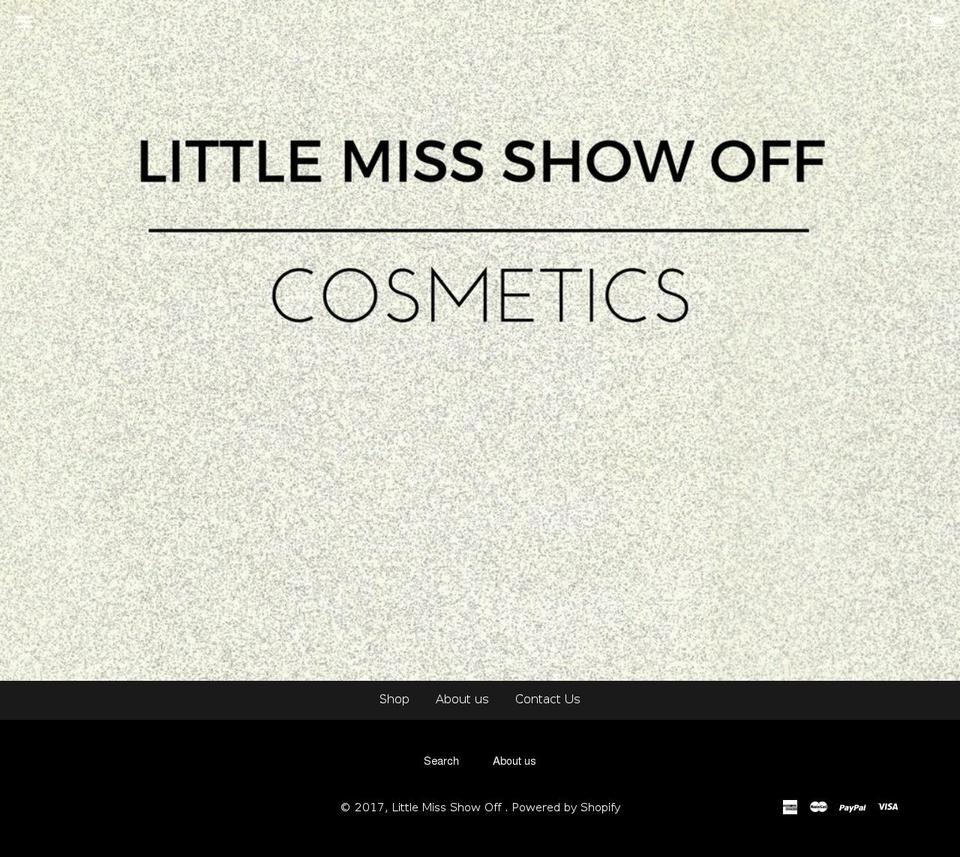 littlemissshowoff.org shopify website screenshot