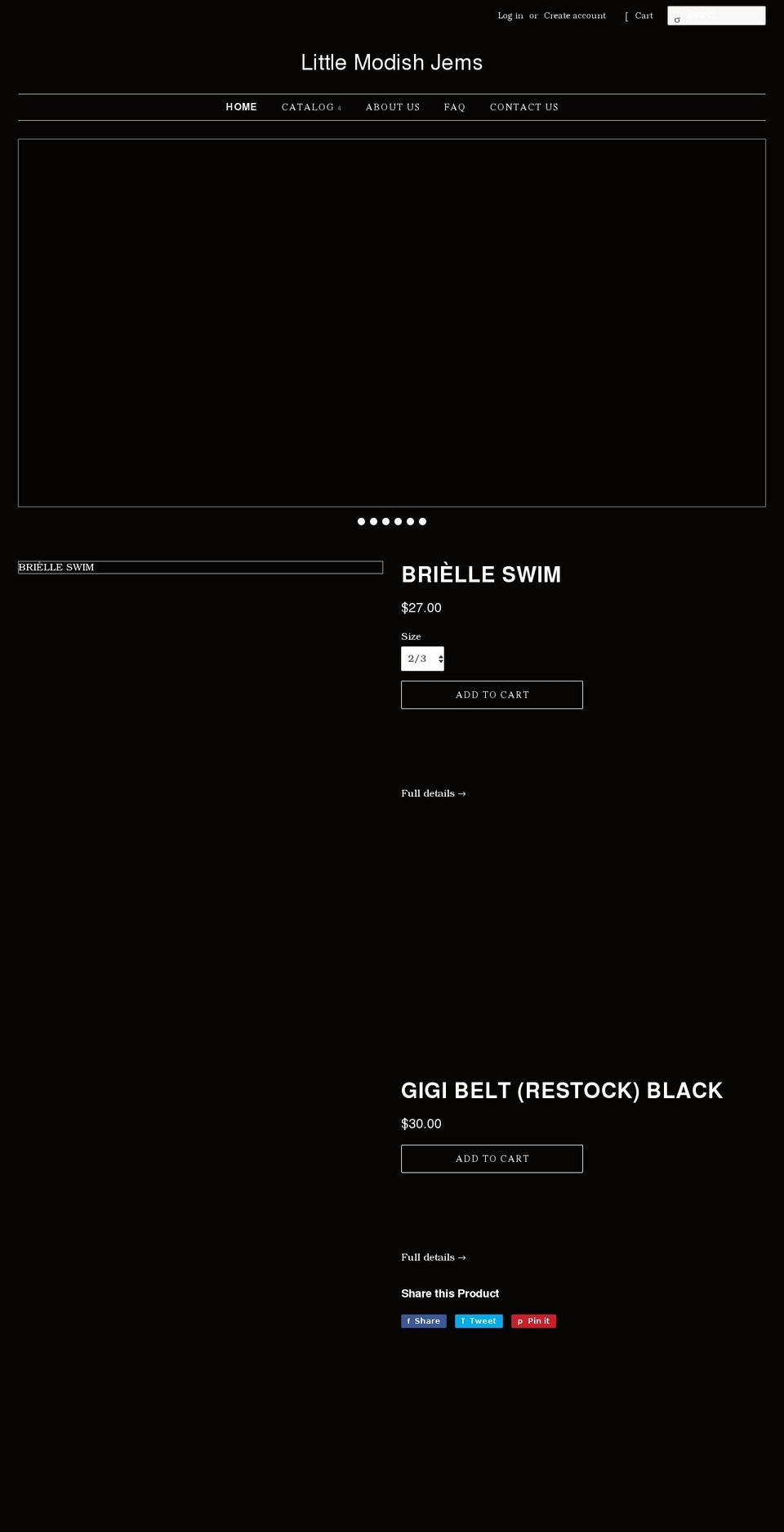 littlemodishjems.com shopify website screenshot