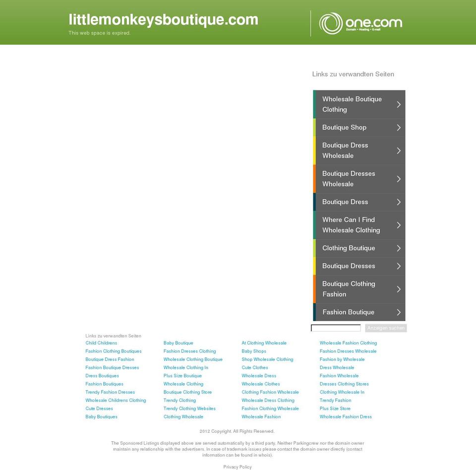 littlemonkeysboutique.com — Shopify storefront screenshot