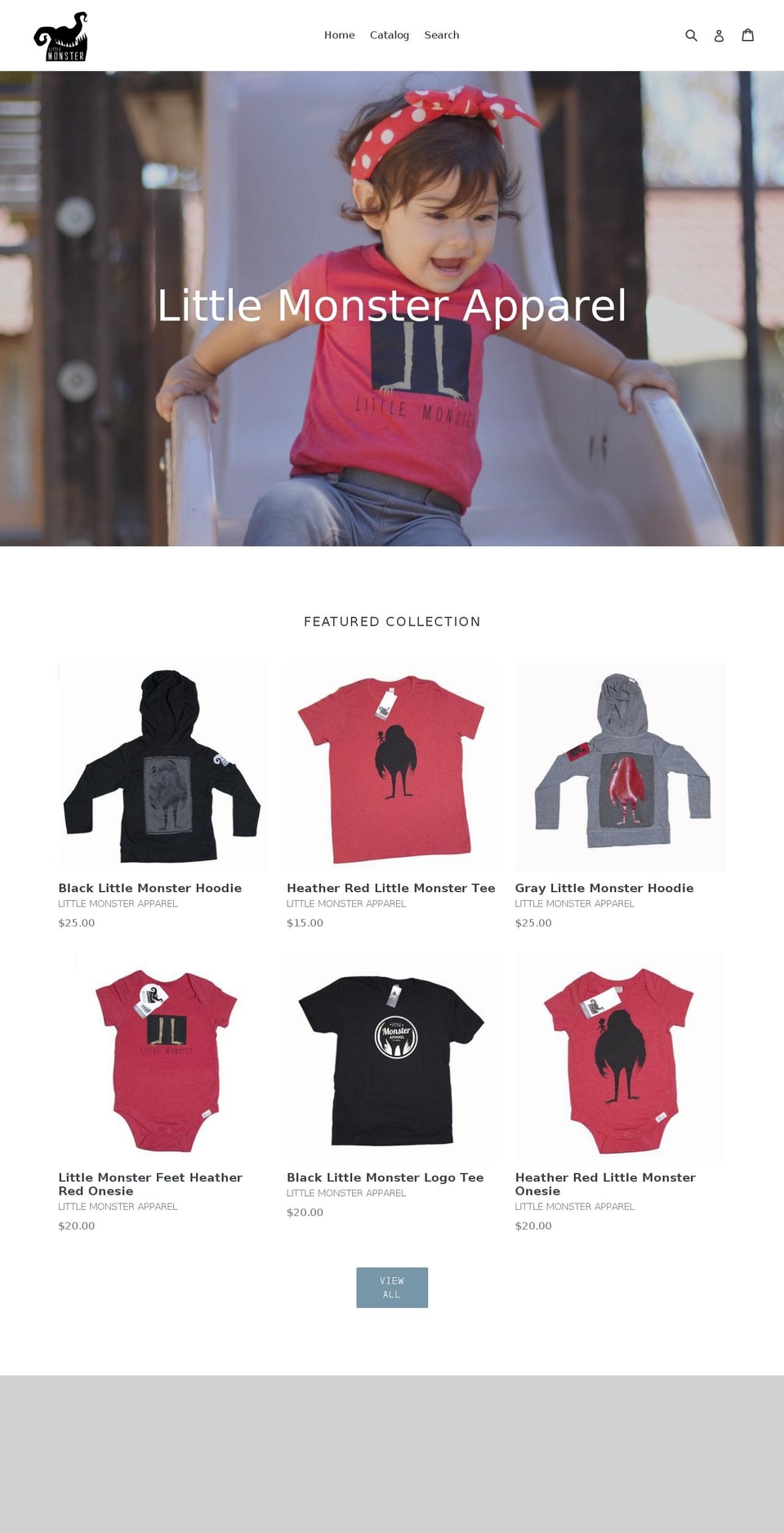 littlemonsterapparel.com shopify website screenshot