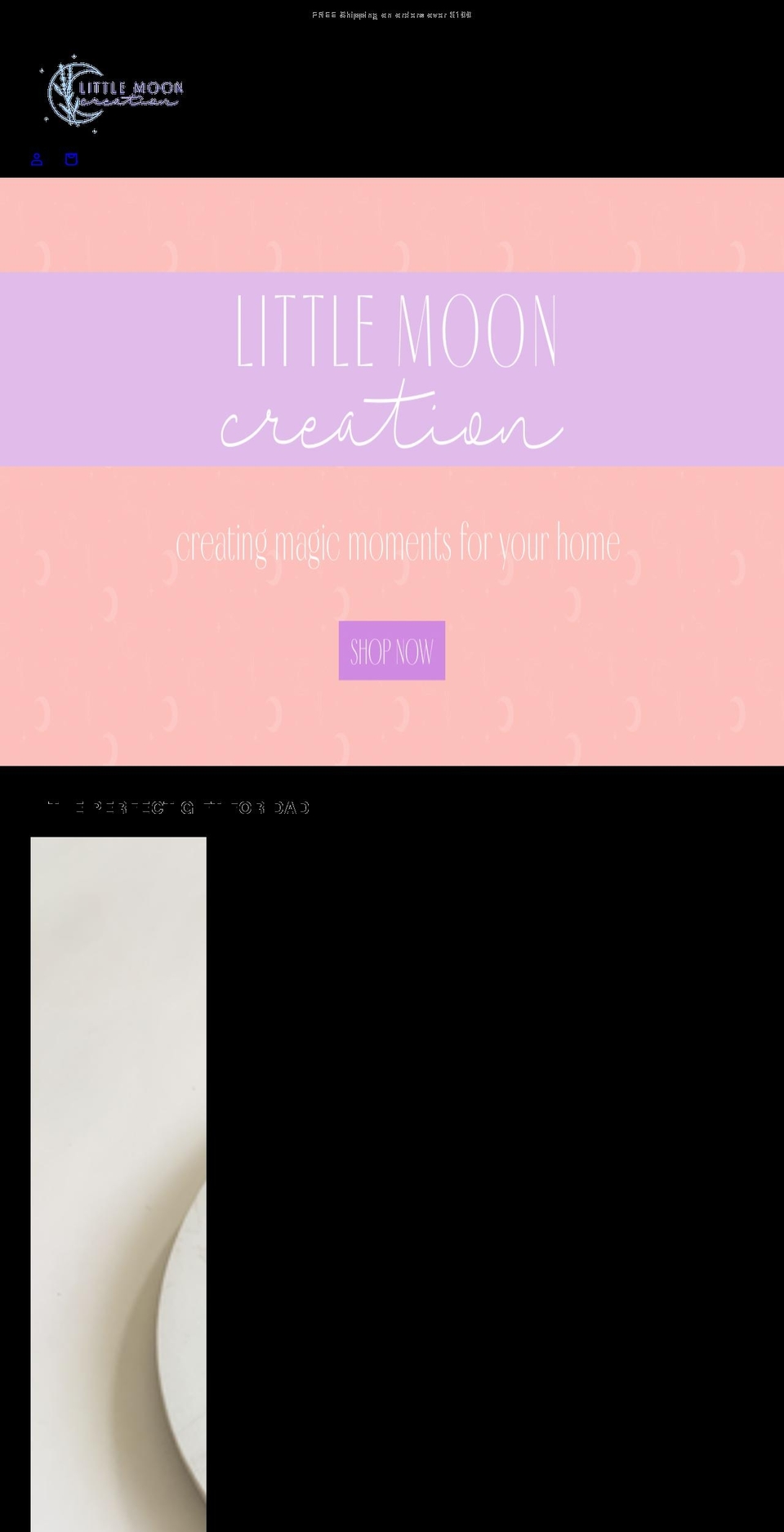 Creative Shopify theme site example littlemooncreation.com