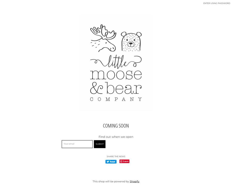 littlemooseandbear.com — Shopify storefront screenshot