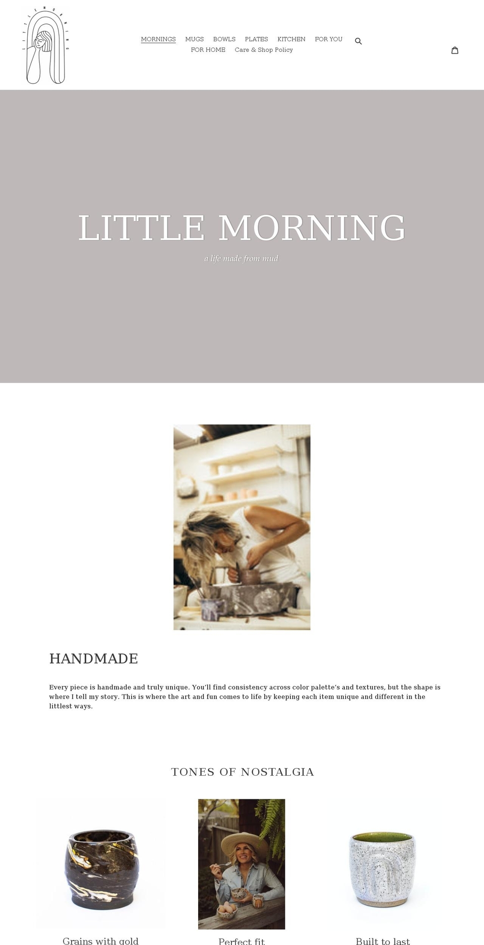 littlemorningceramics.com shopify website screenshot