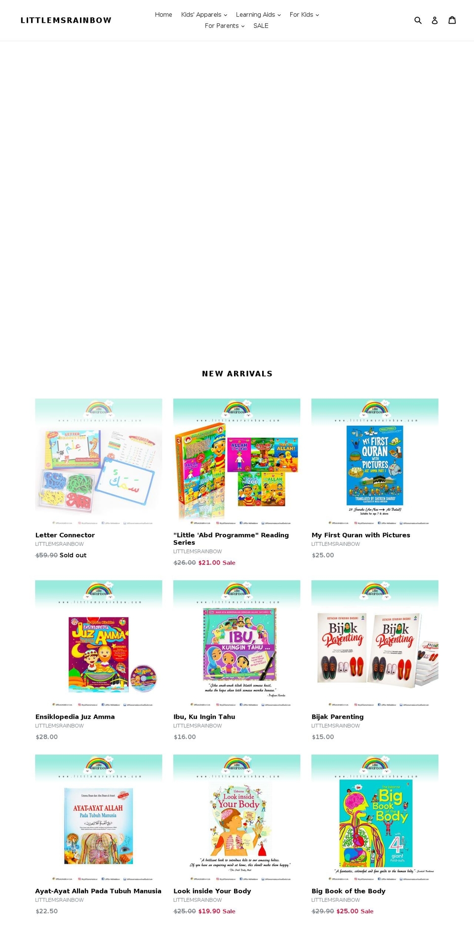 littlemsrainbow.com — Shopify storefront screenshot