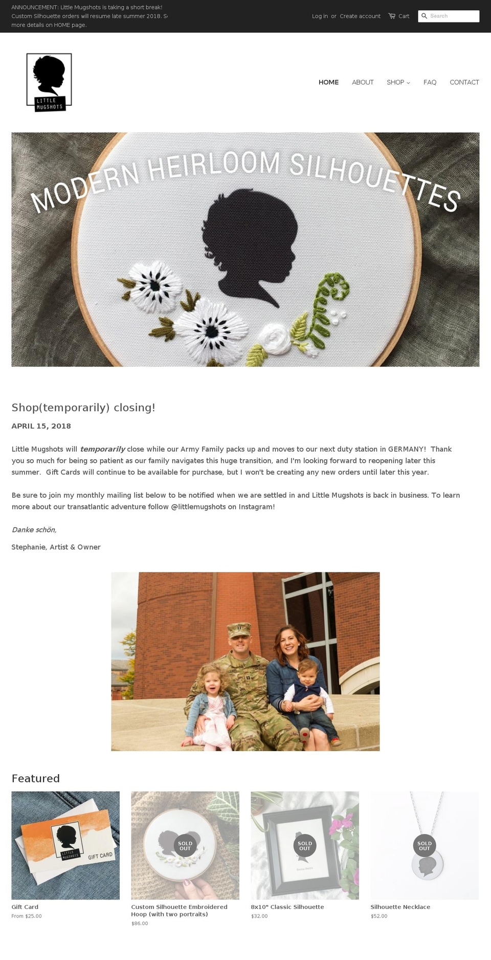 littlemugshots.com shopify website screenshot