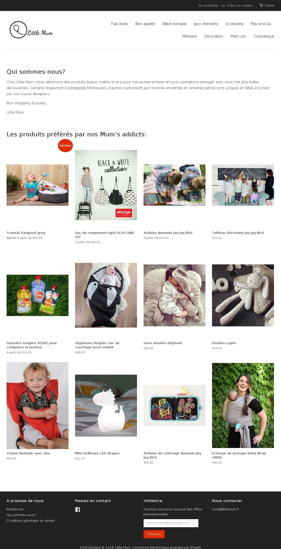 littlemum.fr shopify website screenshot