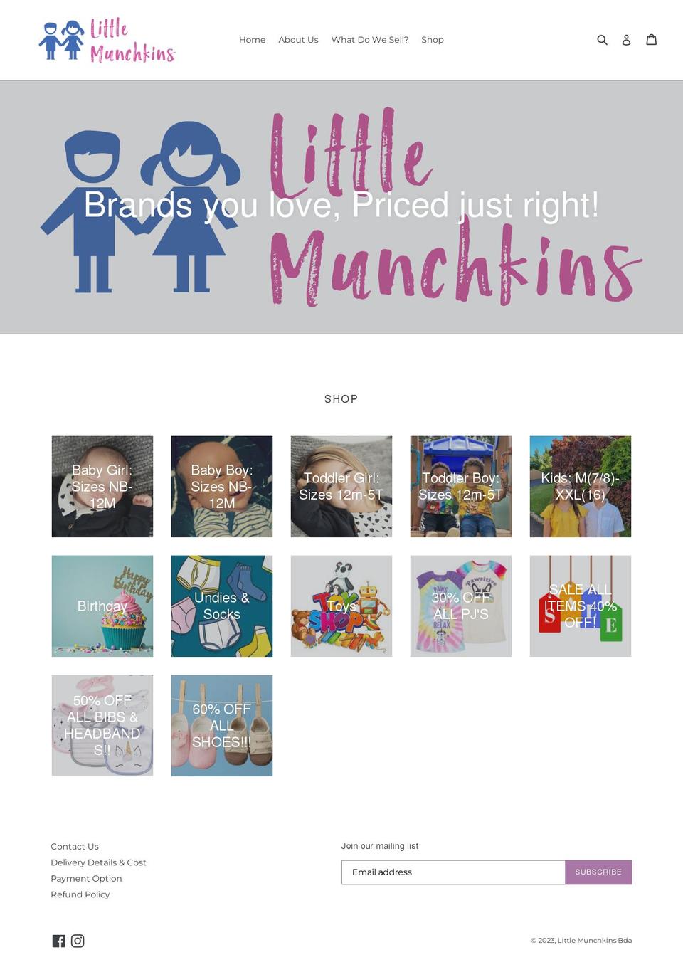 littlemunchkinsbda.com shopify website screenshot