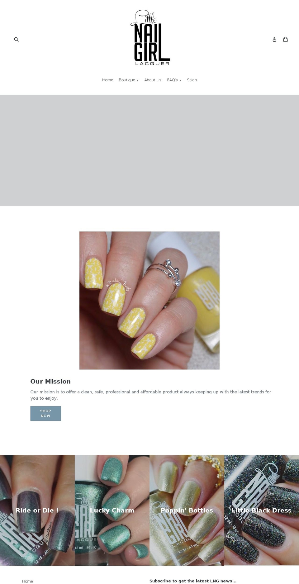 littlenailgirl.com shopify website screenshot