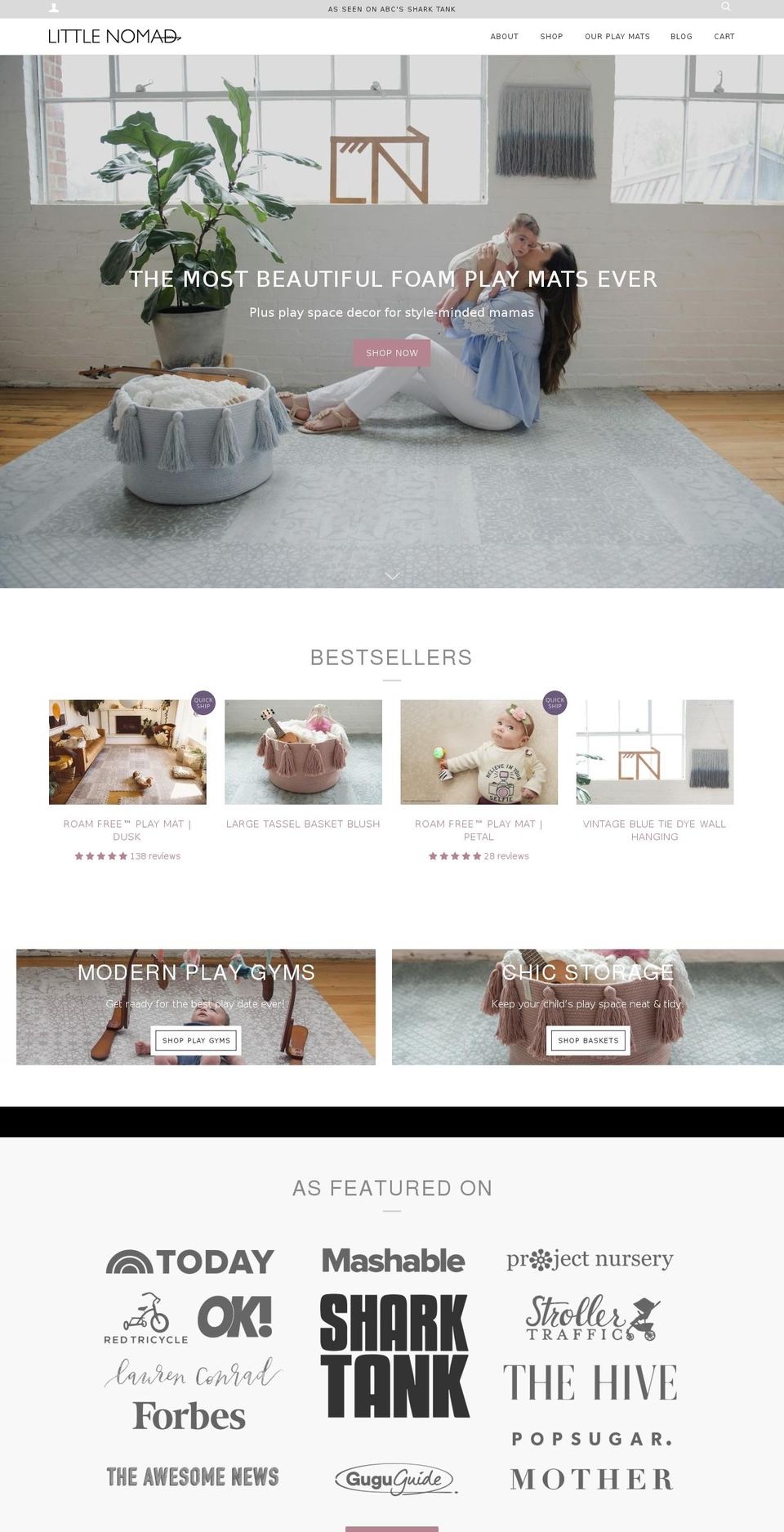 littlenomadplaymats.com — Shopify storefront screenshot