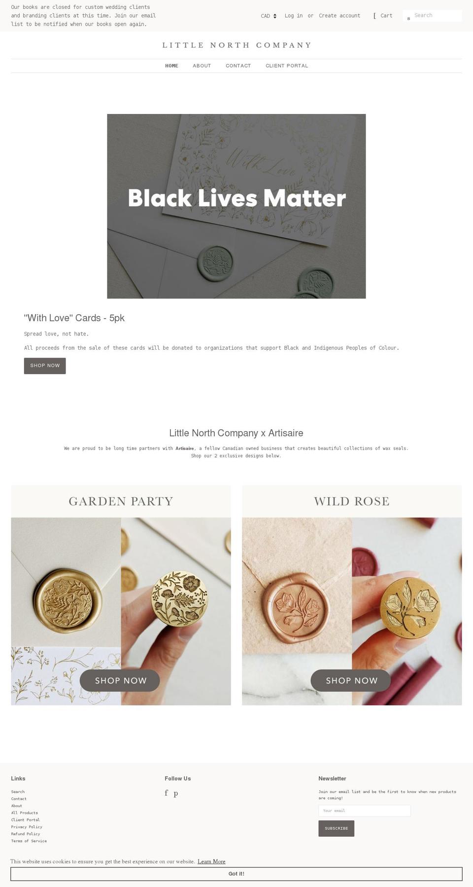 littlenorthcompany.com shopify website screenshot